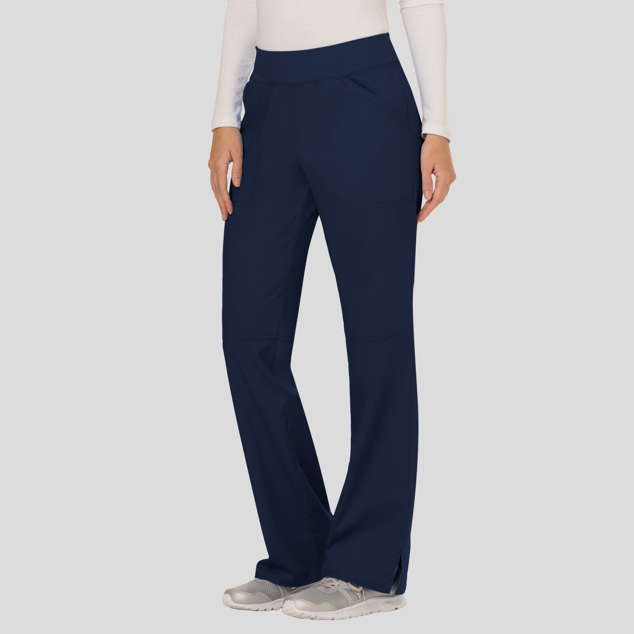 Women's Elastic Waistband Cargo Pull-On Scrub Pant