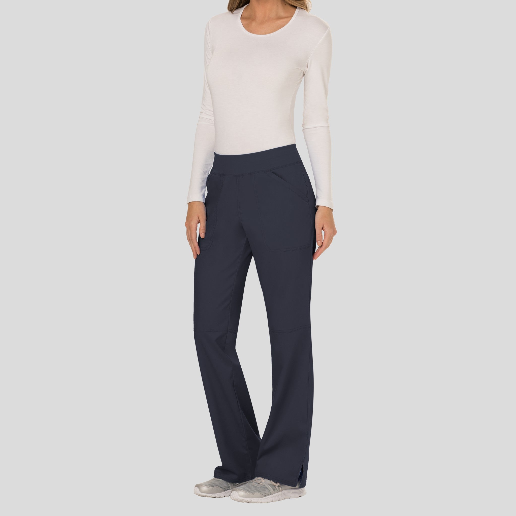 Women's Elastic Waistband Cargo Pull-On Scrub Pant
