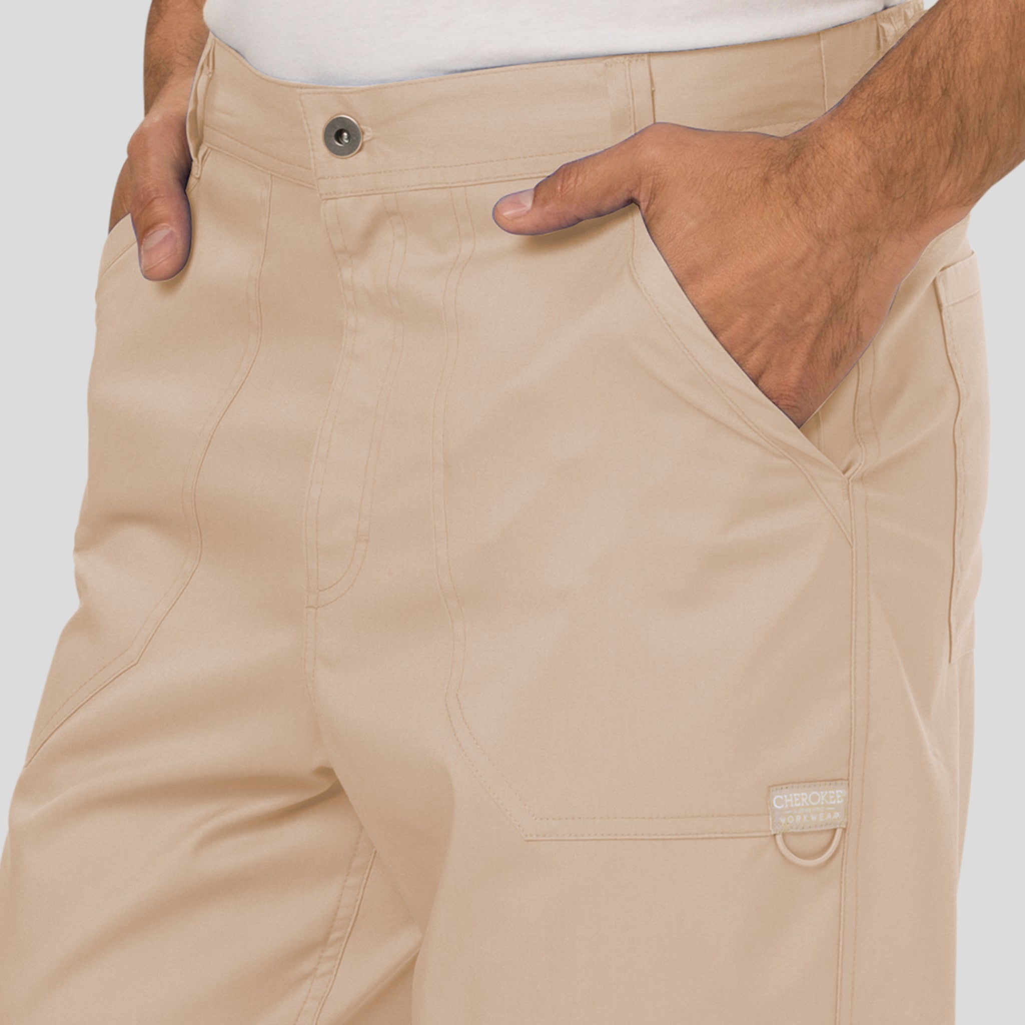 Men's Zip Fly Cargo Scrub Pant