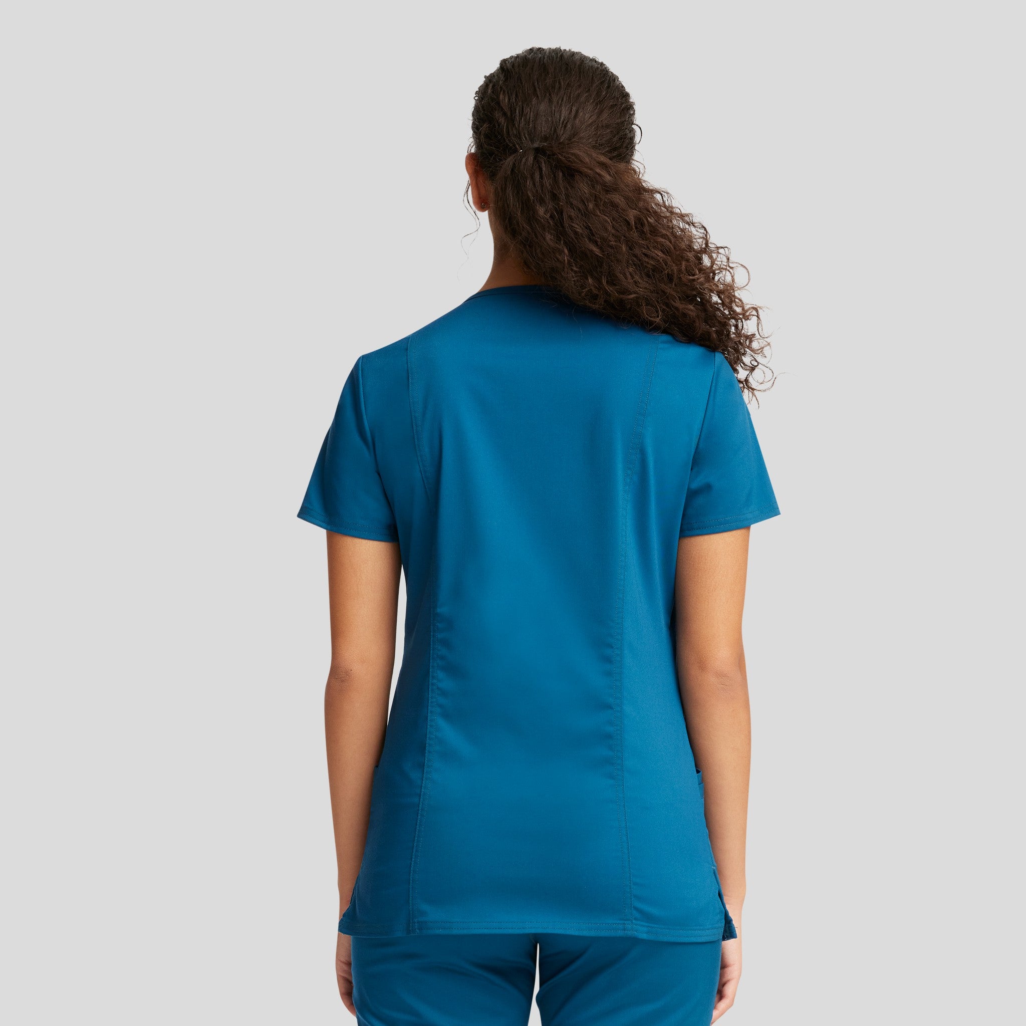 Women's V-Neck Solid Scrub Top