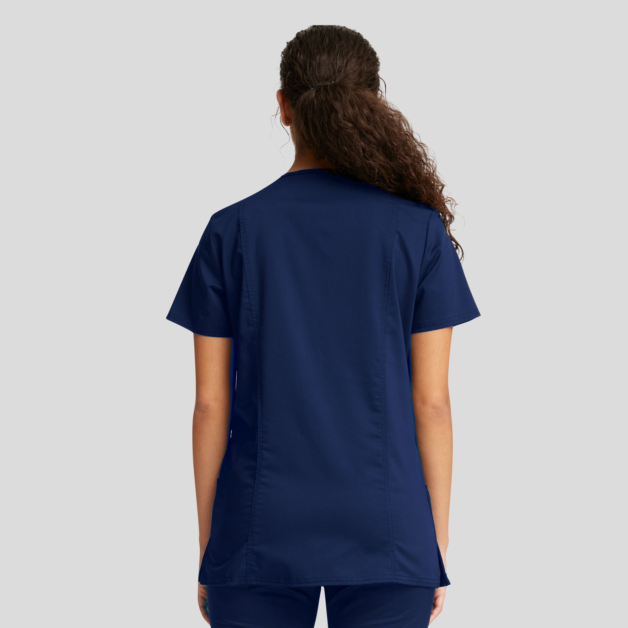 Women's V-Neck Solid Scrub Top