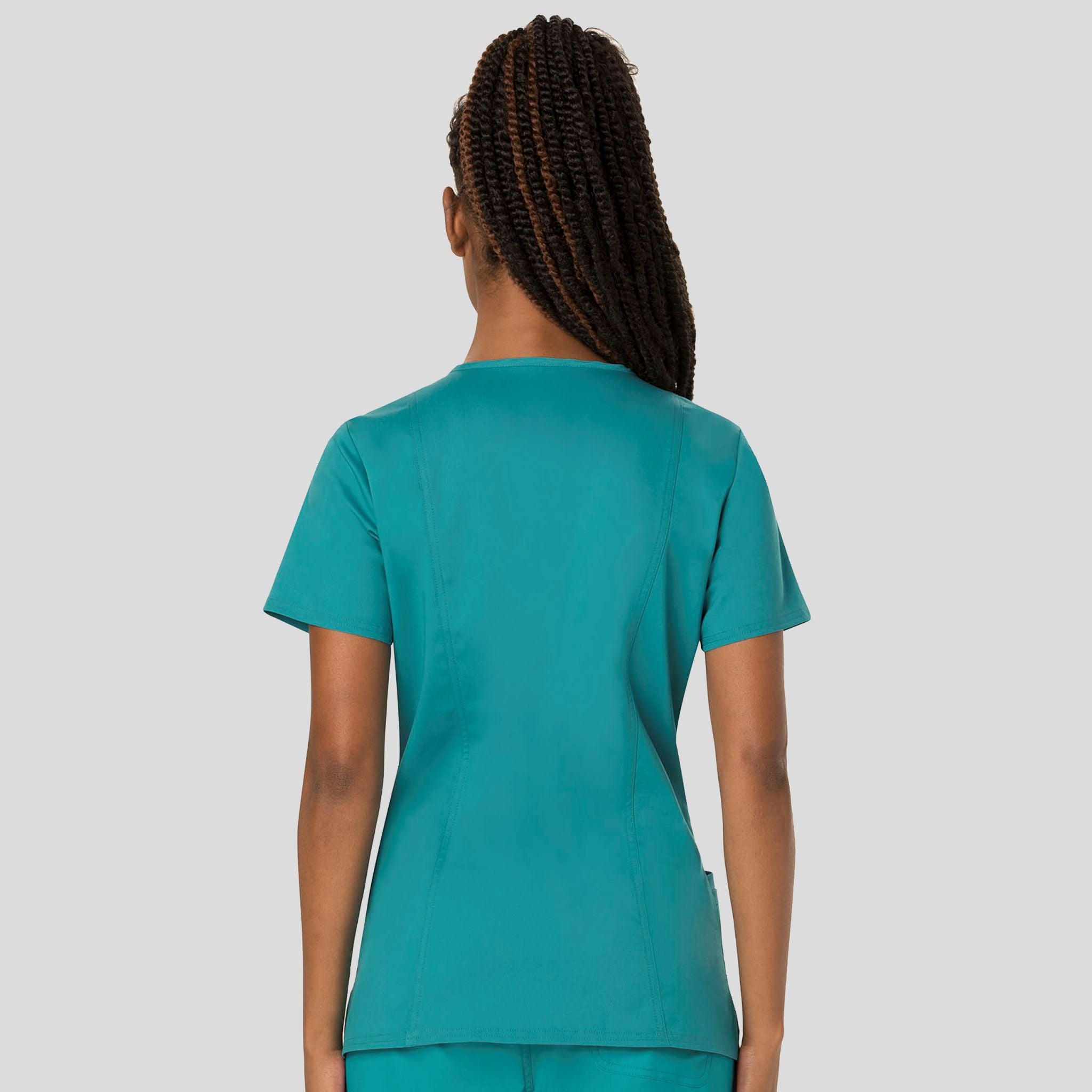 Women's V-Neck Solid Scrub Top