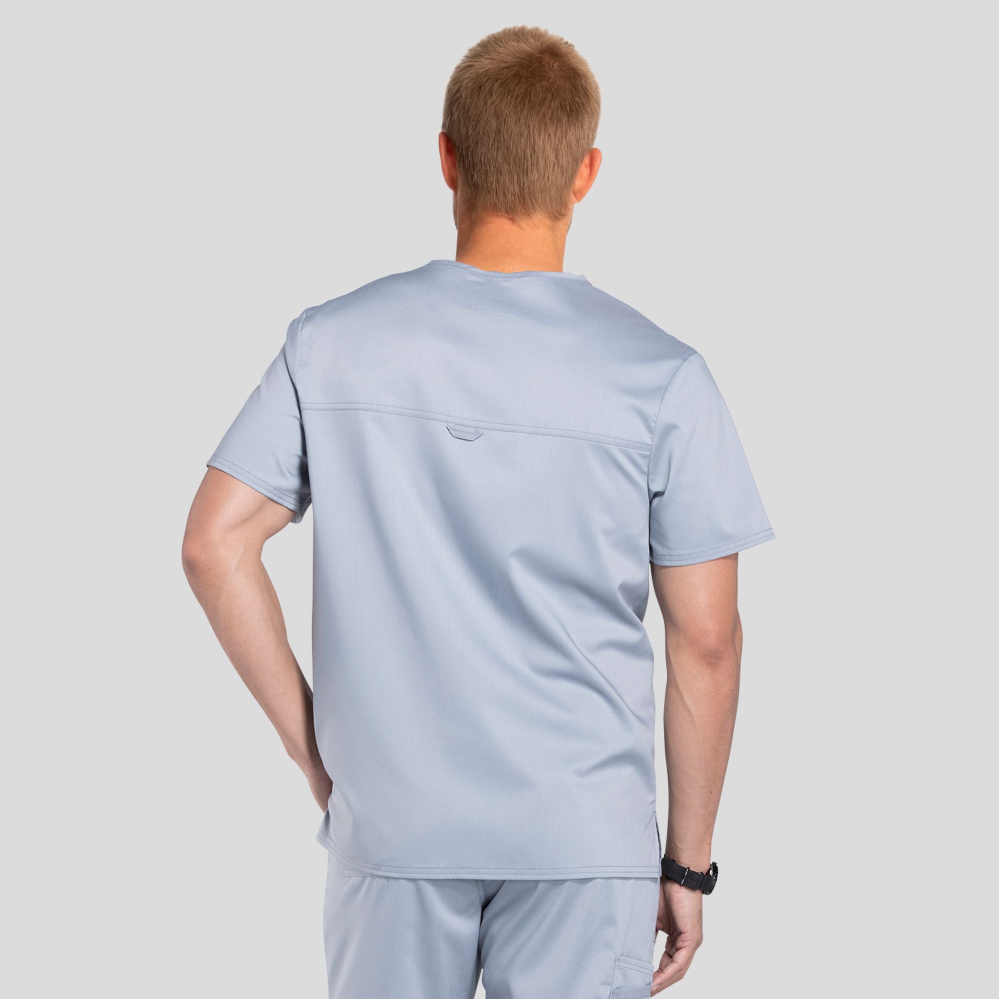 Men's V-Neck Solid Scrub Top