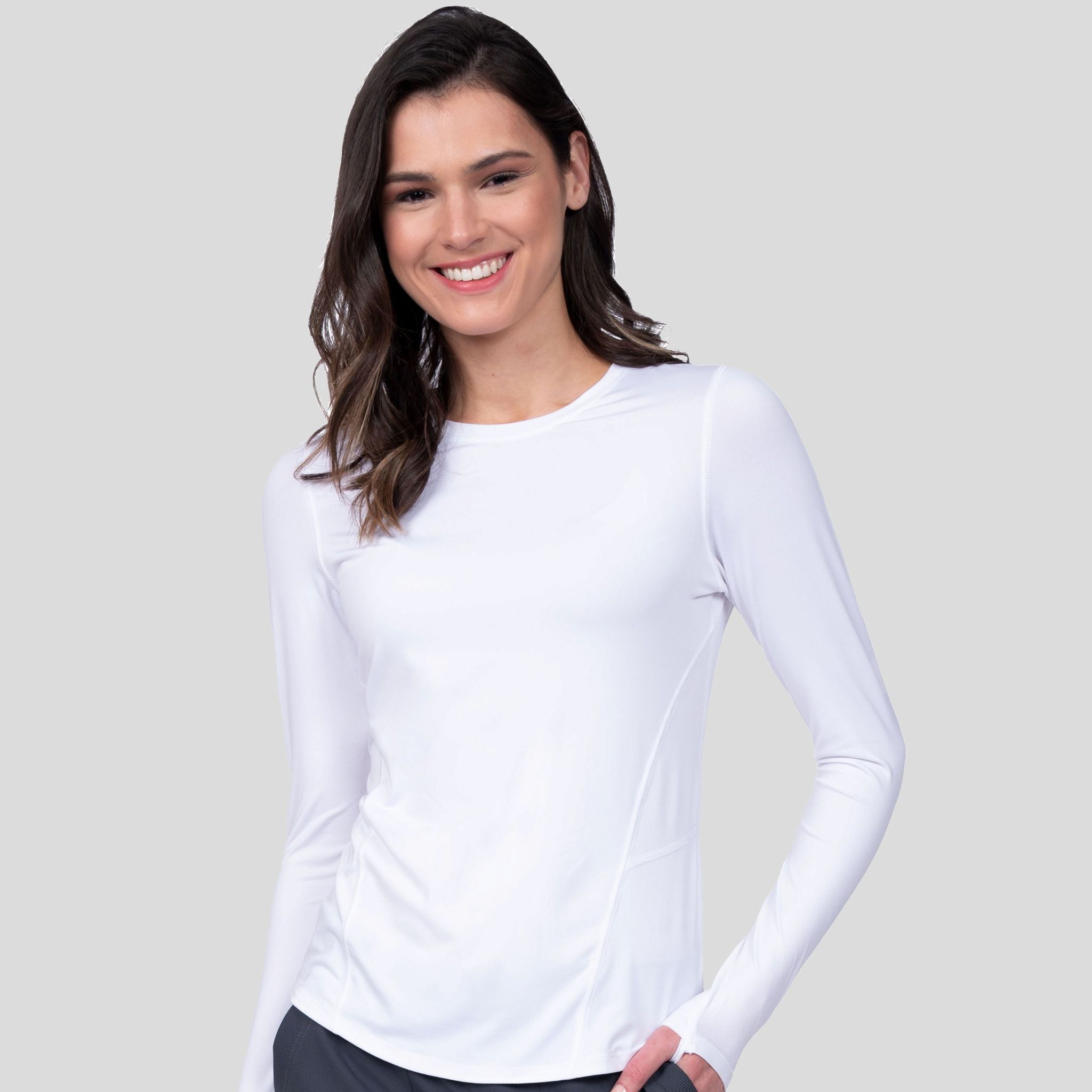 Lily Brushed Knit Tee Shirt w/Thumb Hole