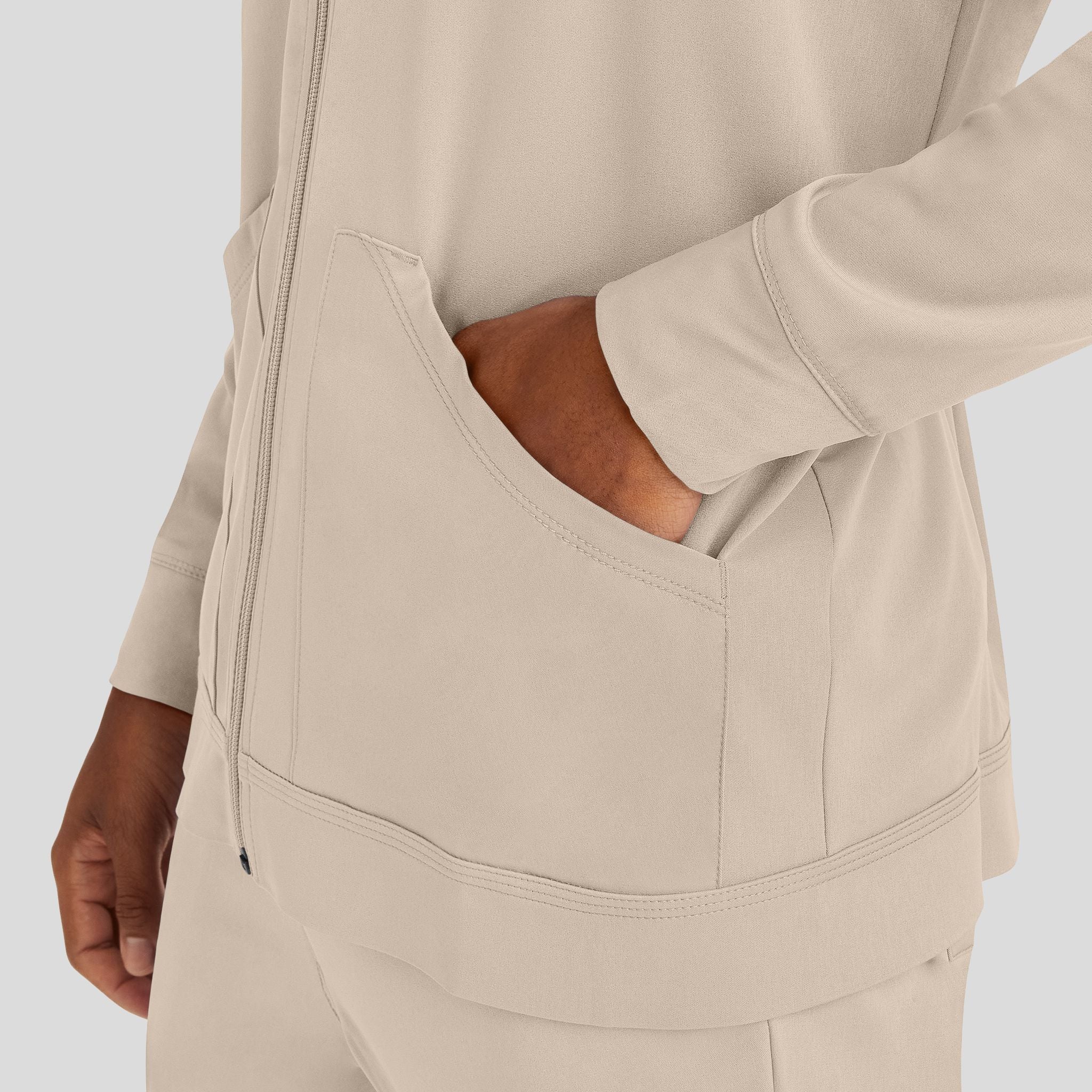 Men's Michael Zip Front Solid Scrub Jacket