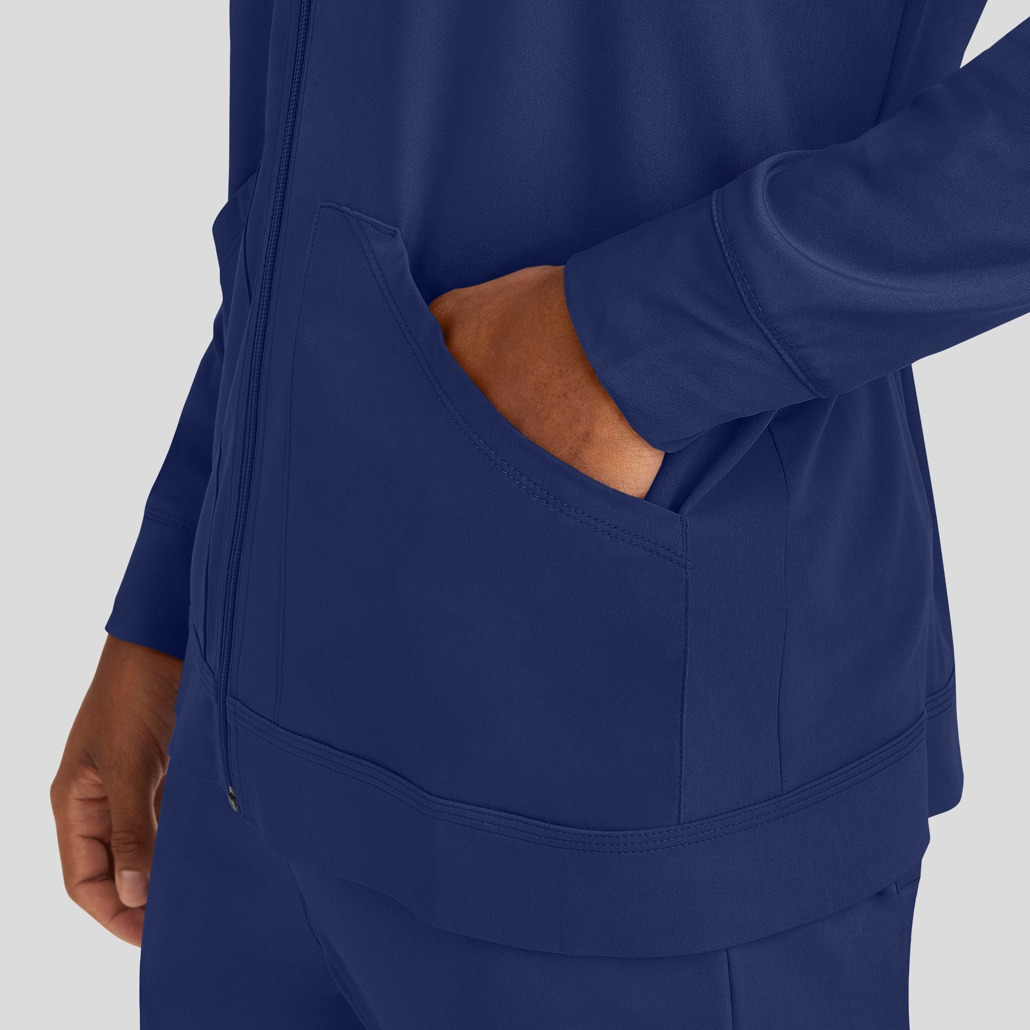 Men's Michael Zip Front Solid Scrub Jacket
