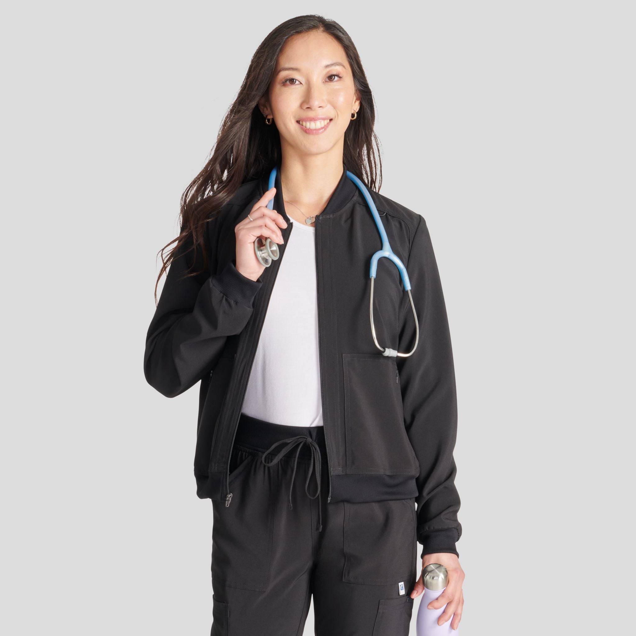 Women's Zip Front Bomber Jacket