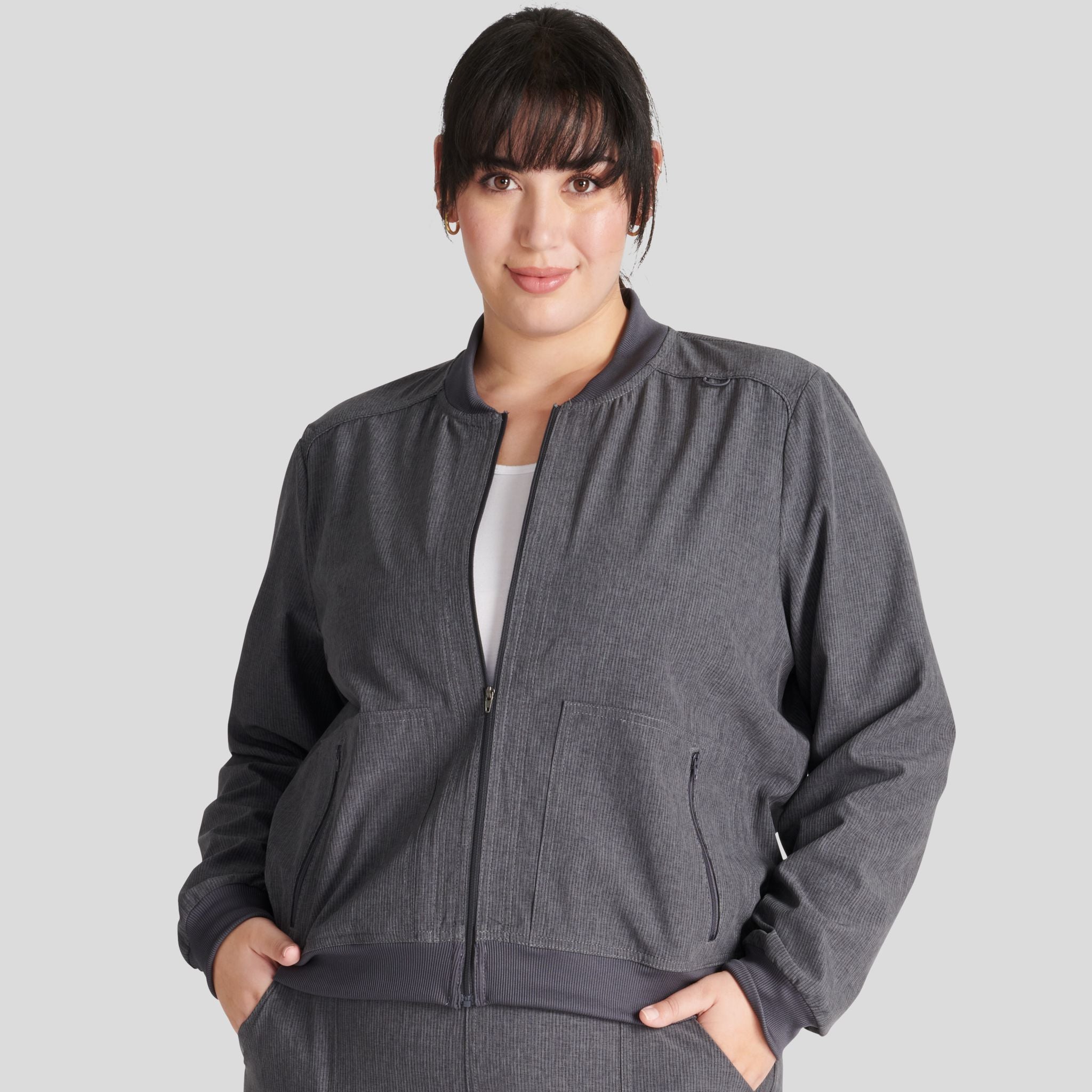 Women's Zip Front Bomber Jacket