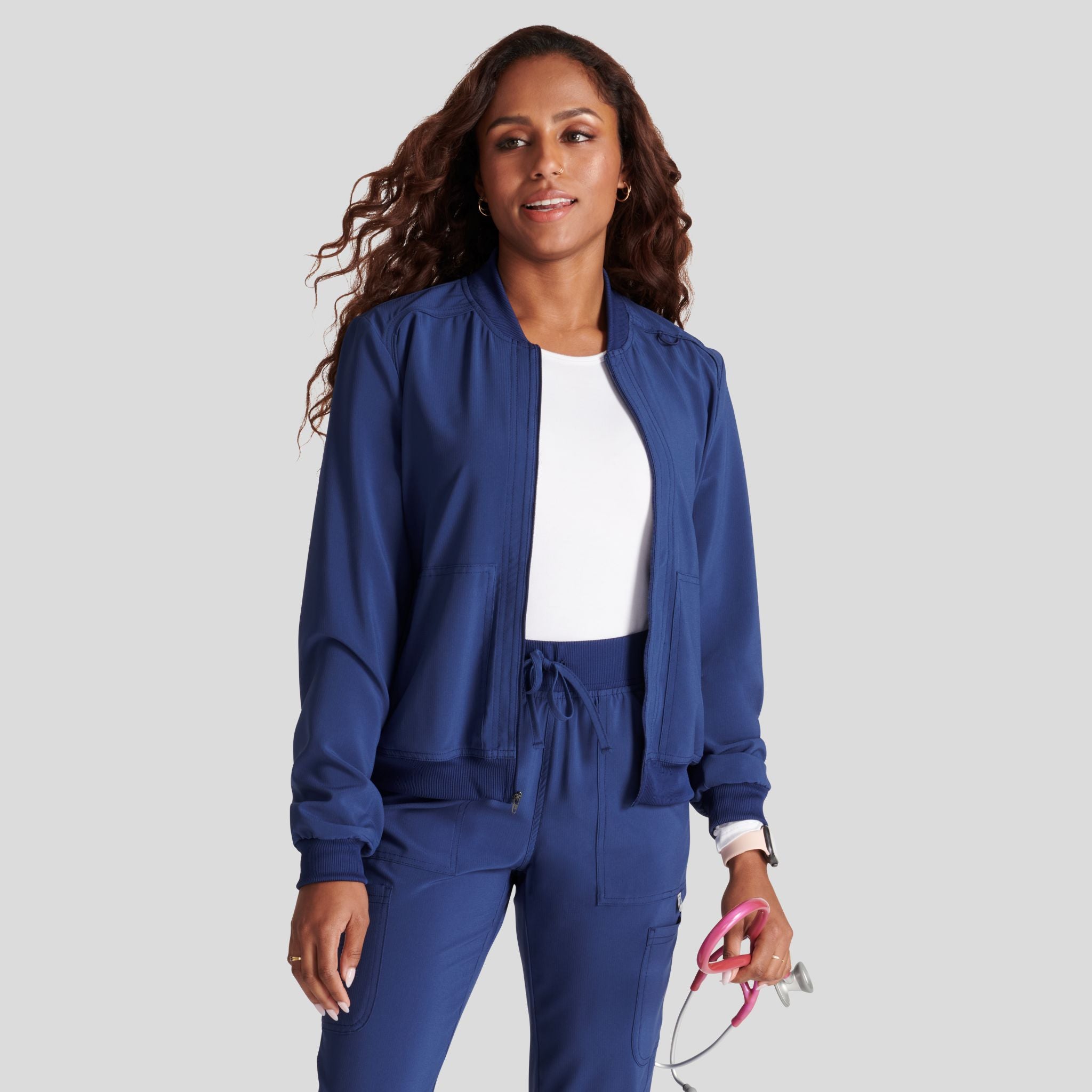 Women's Zip Front Bomber Jacket