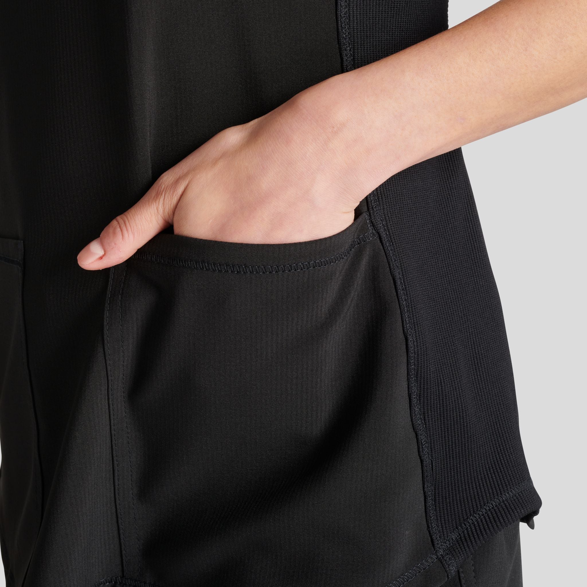 Women's Henley Solid Scrub Top