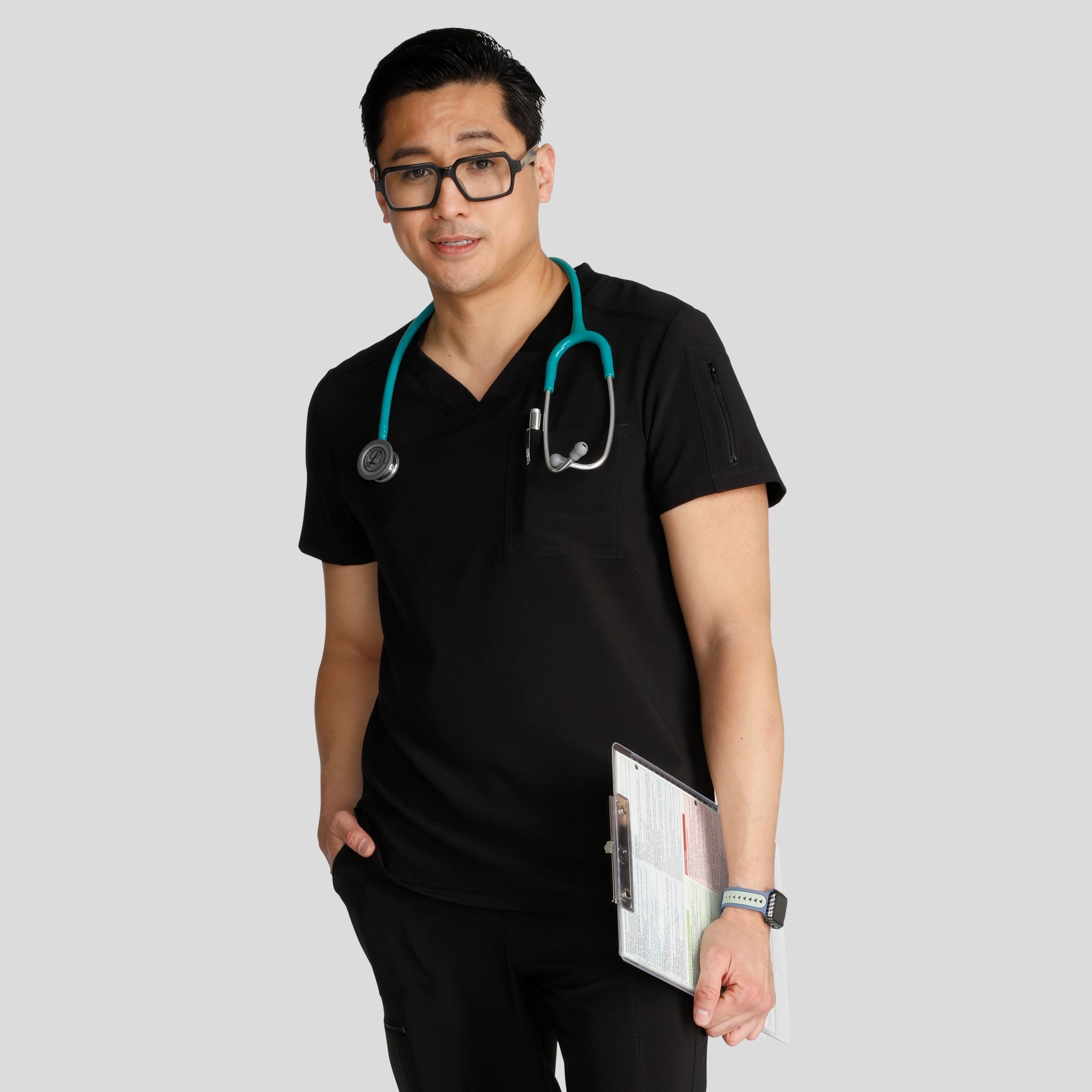 Men's V-Neck Scrub Top