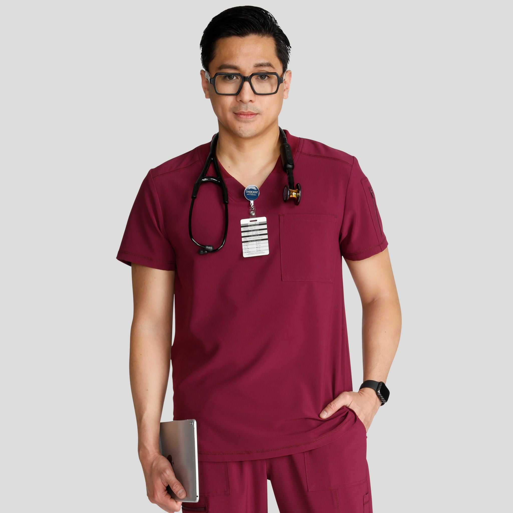 Men's V-Neck Scrub Top