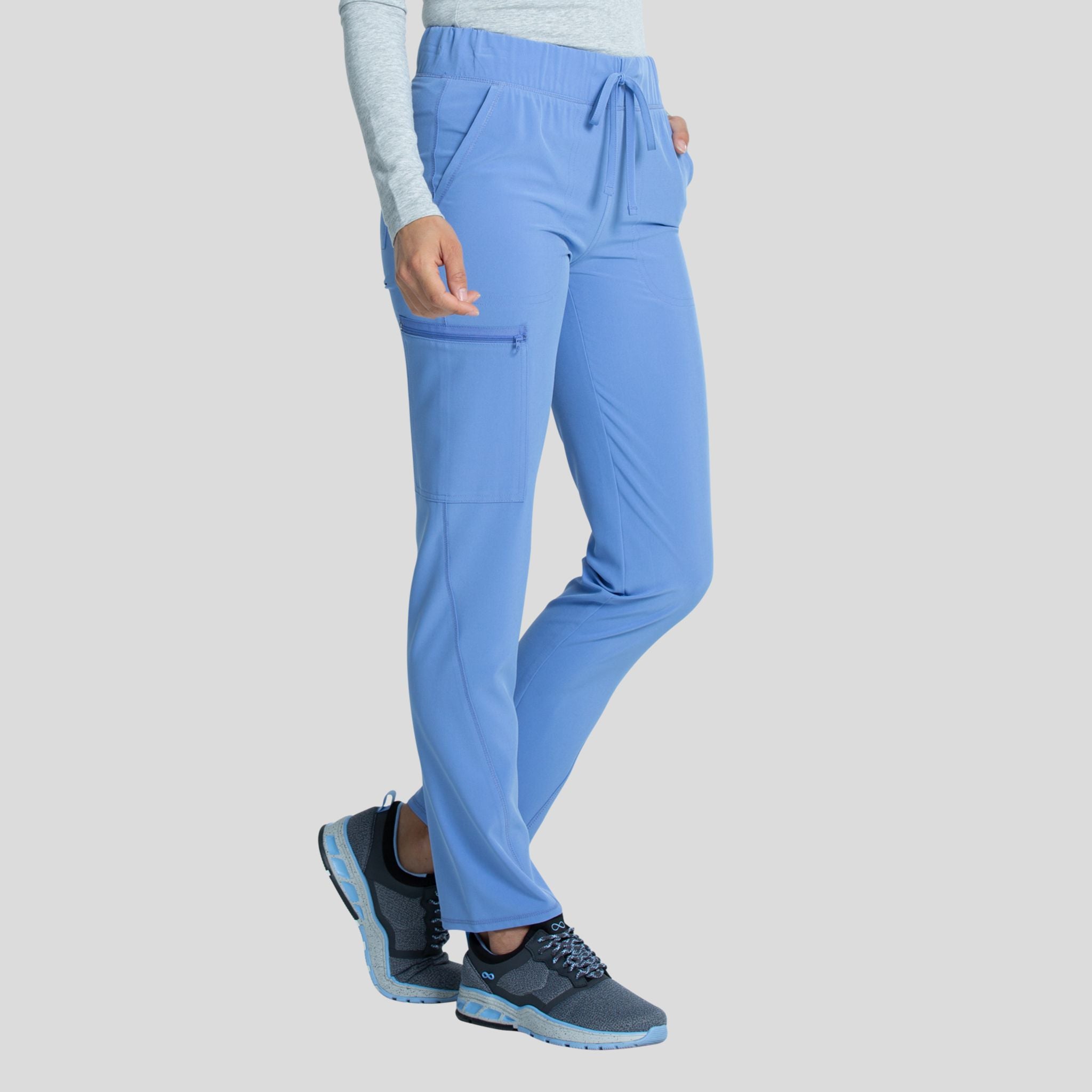 Mid Rise Tapered Leg Drawstring Pant