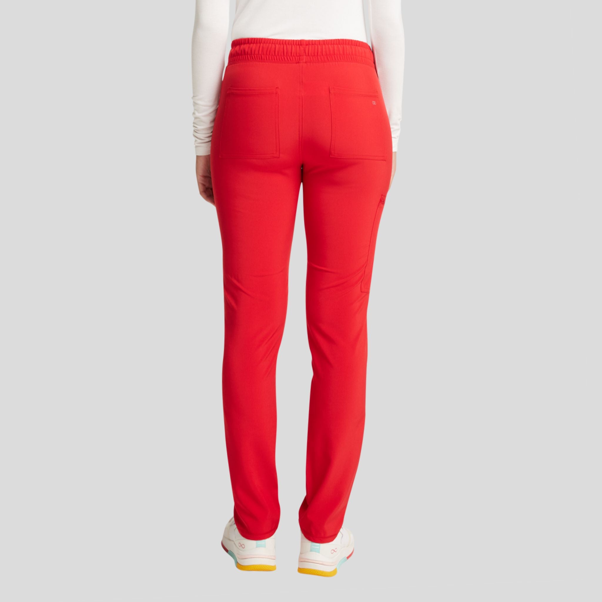 Mid Rise Tapered Leg Drawstring Pant