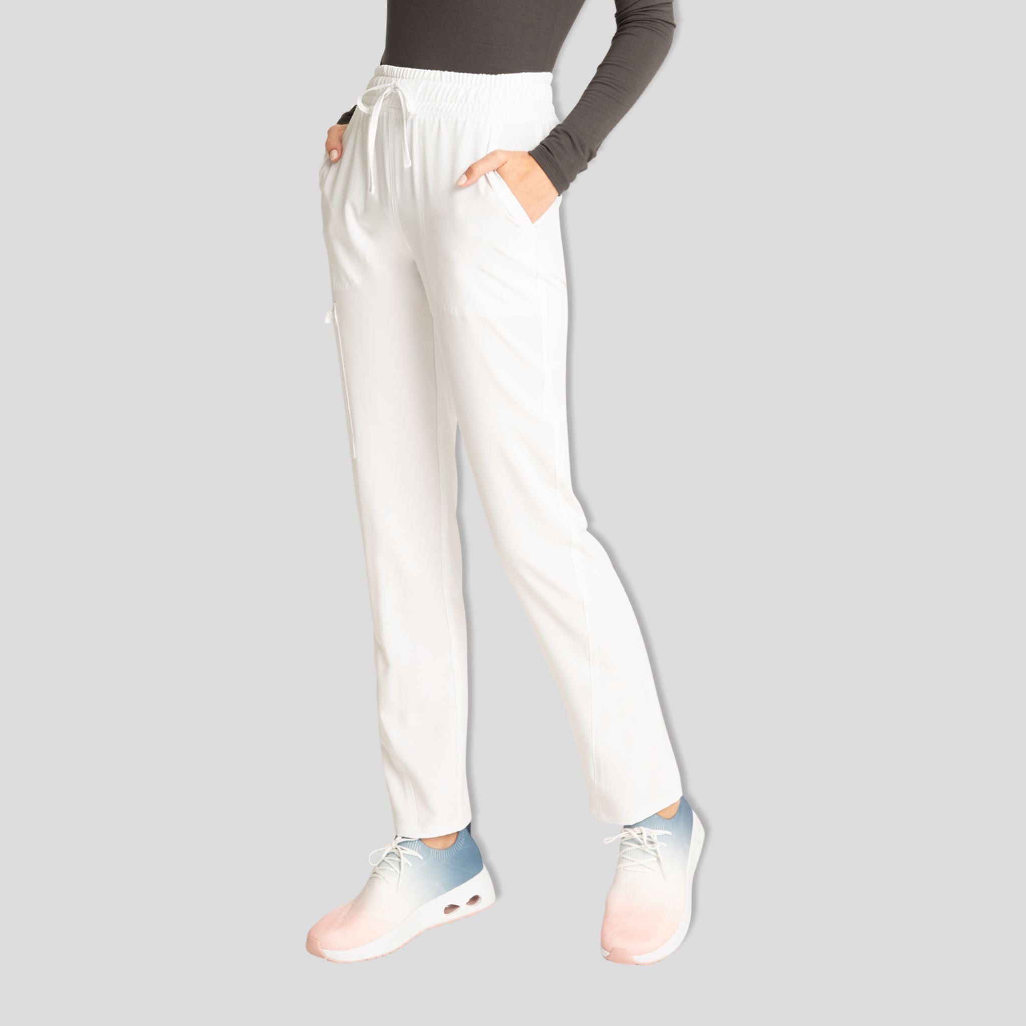 Mid Rise Tapered Leg Drawstring Pant