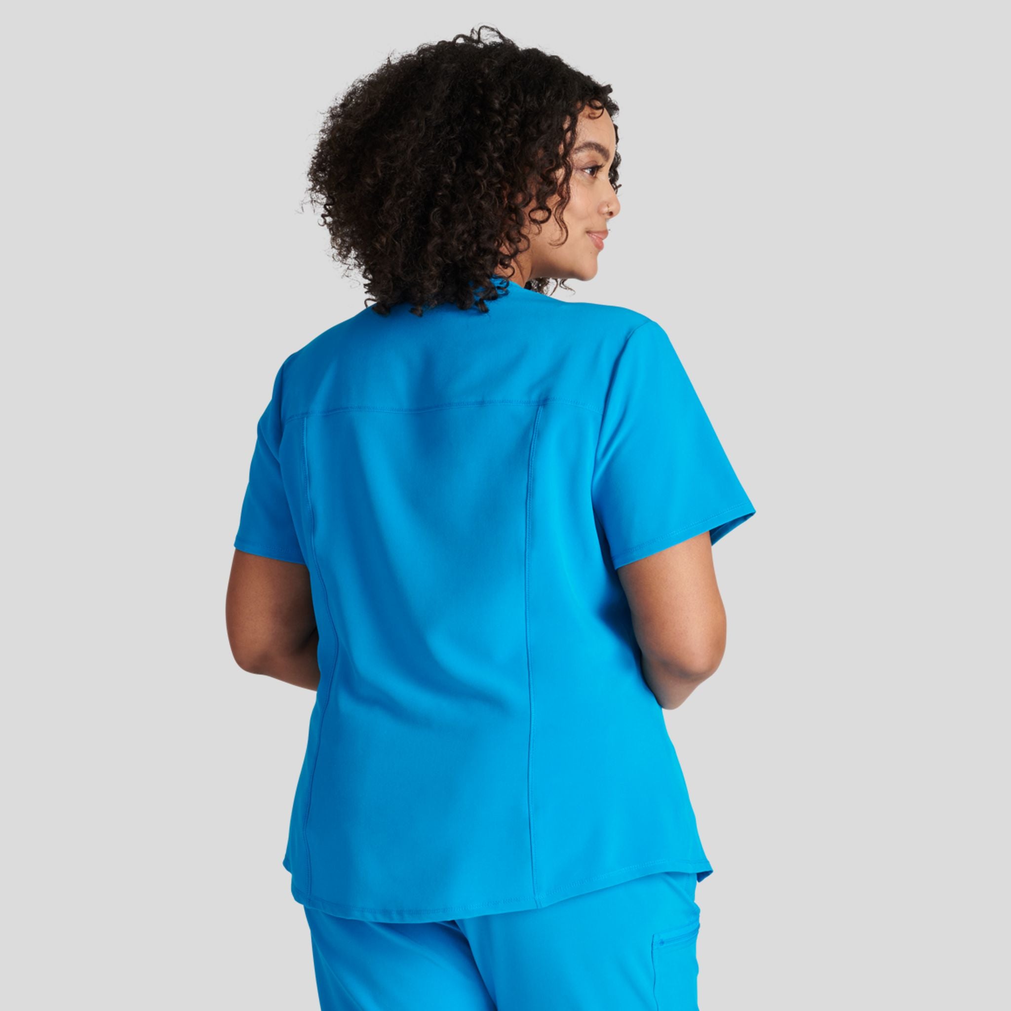 V-Neck Top With Badge Loop