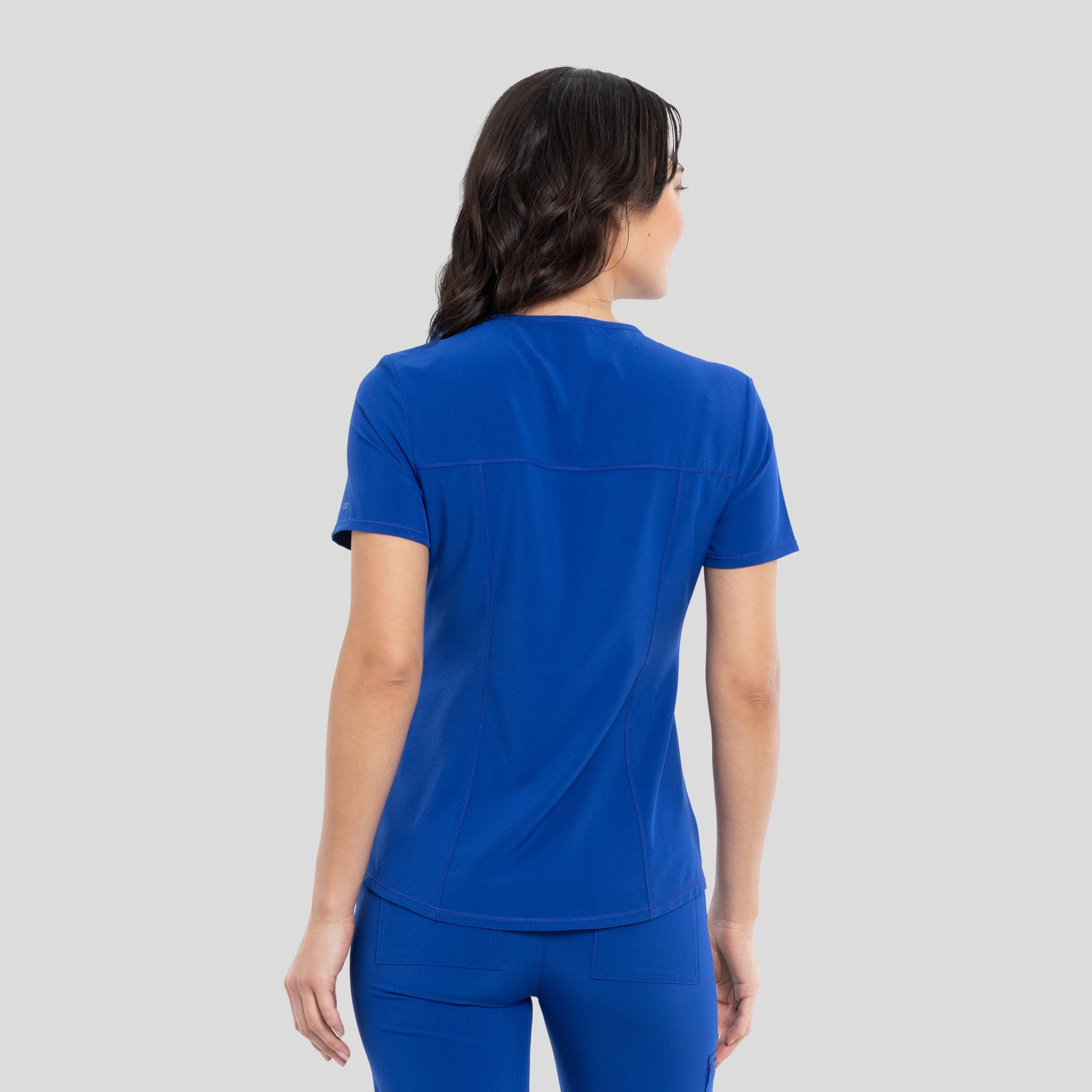 V-Neck Top With Badge Loop