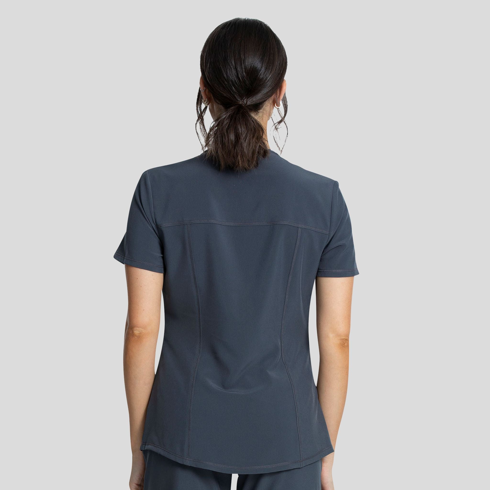 V-Neck Top With Badge Loop