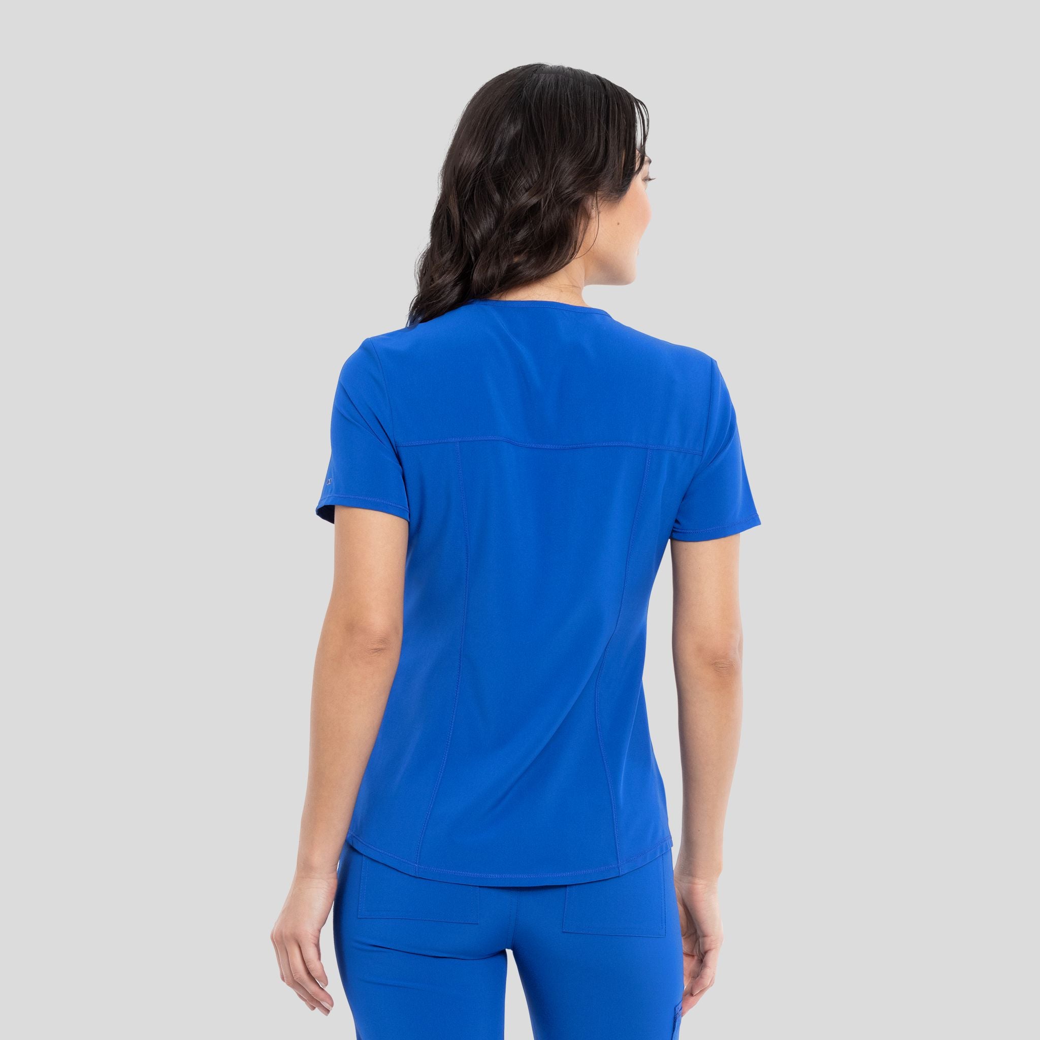 V-Neck Top With Badge Loop