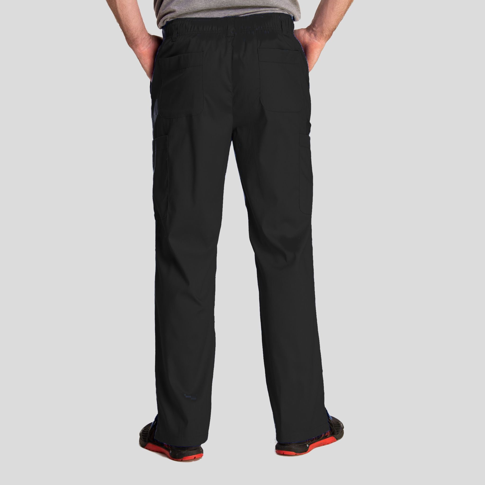 Men's Half Elastic Waistband Pant