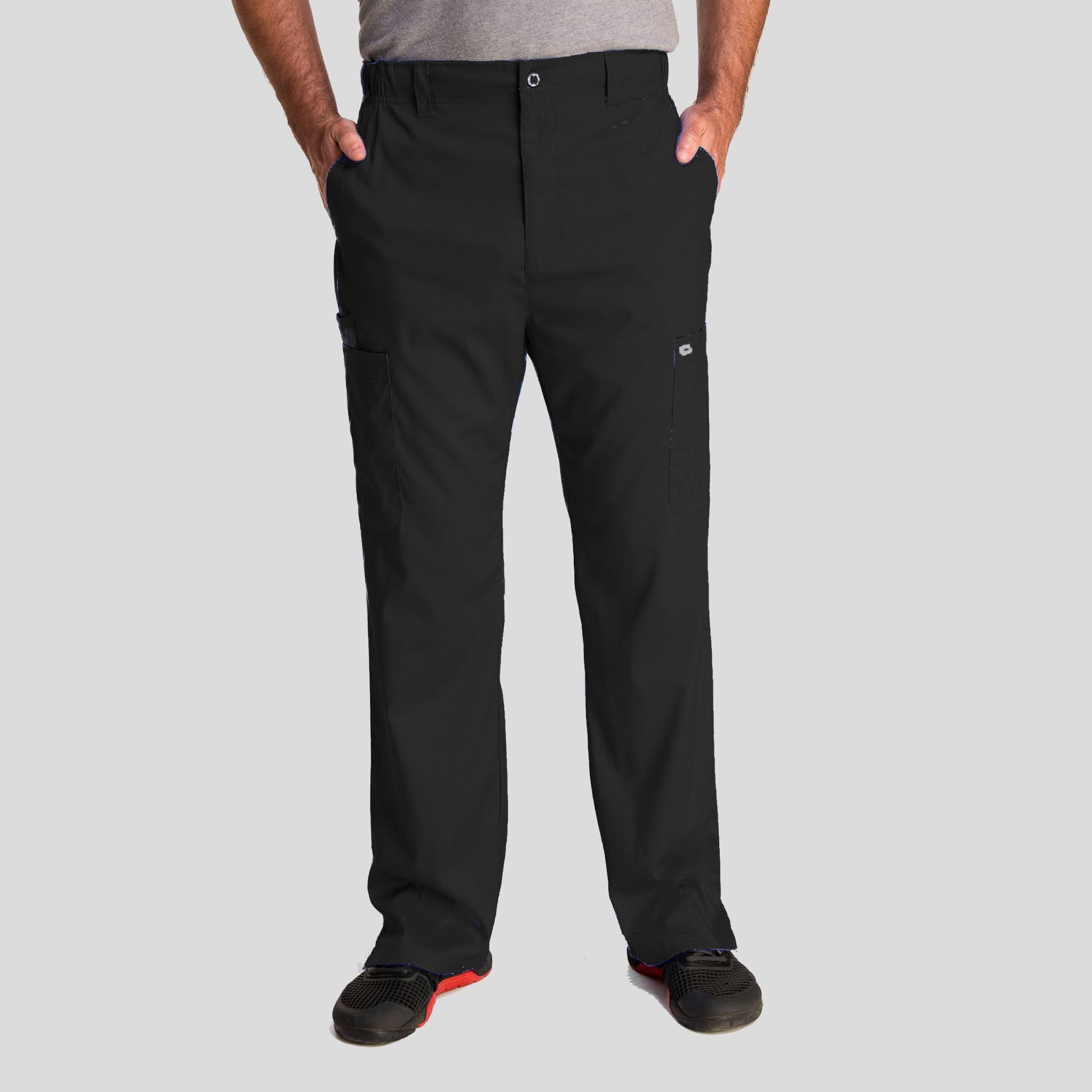 Men's Half Elastic Waistband Pant