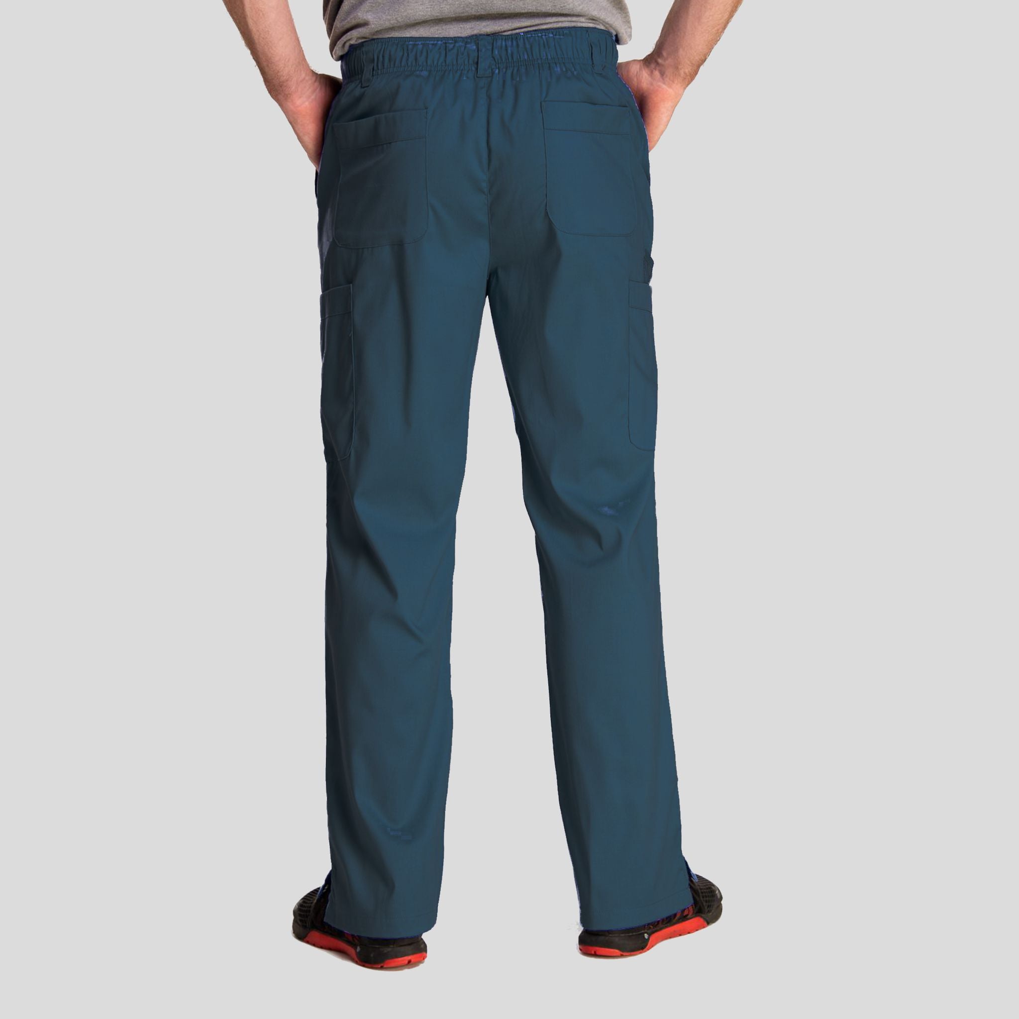 Men's Half Elastic Waistband Pant