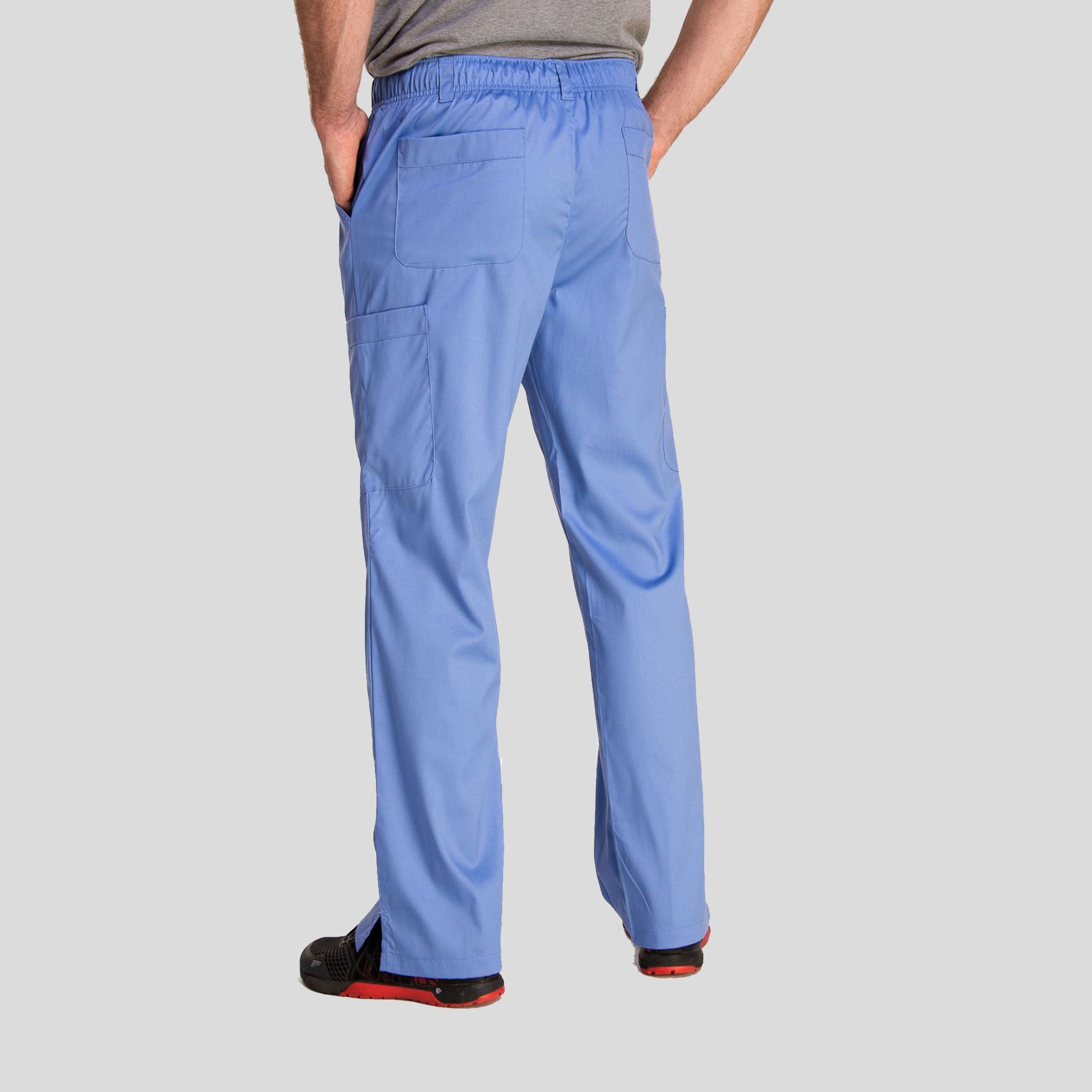 Men's Half Elastic Waistband Pant