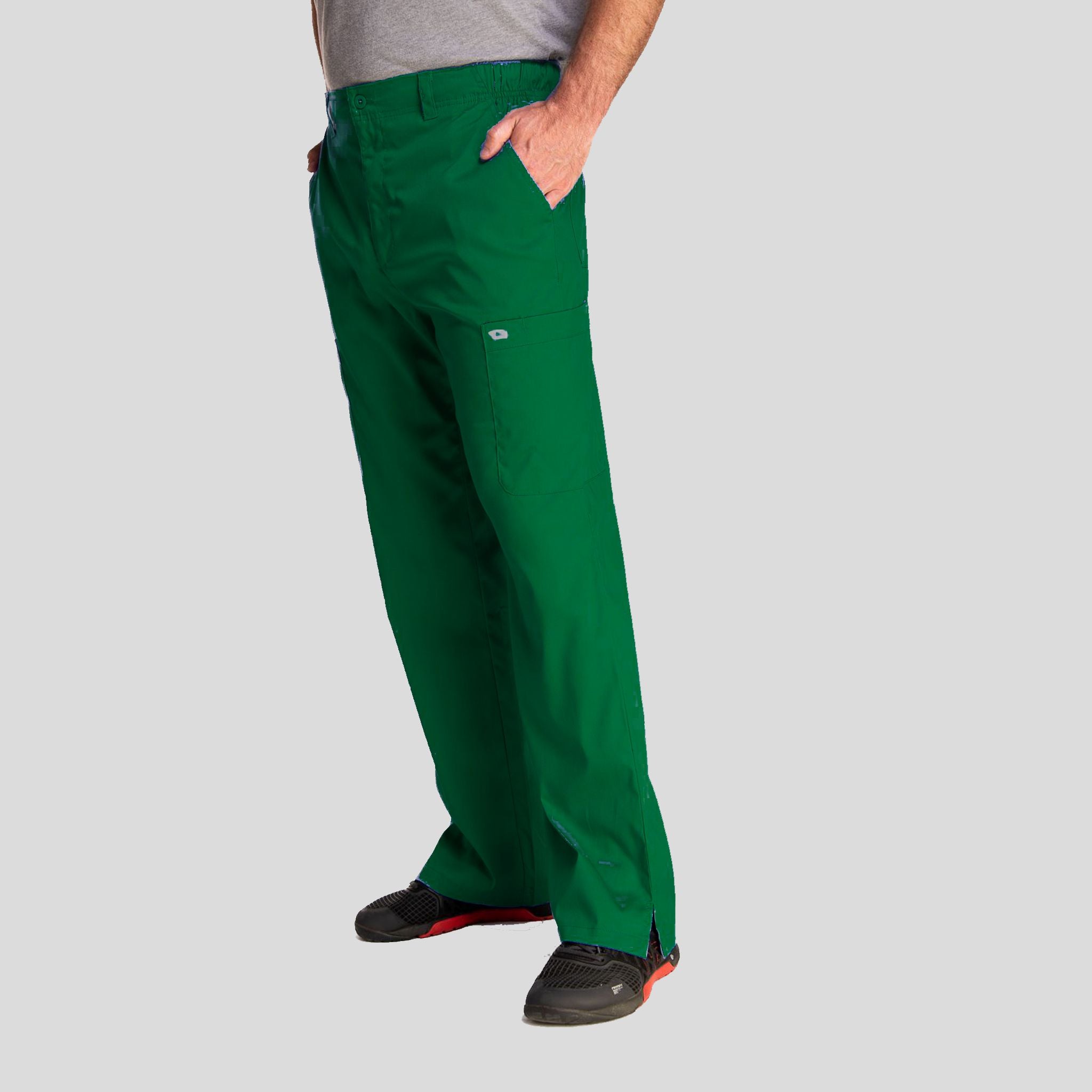 Men's Half Elastic Waistband Pant