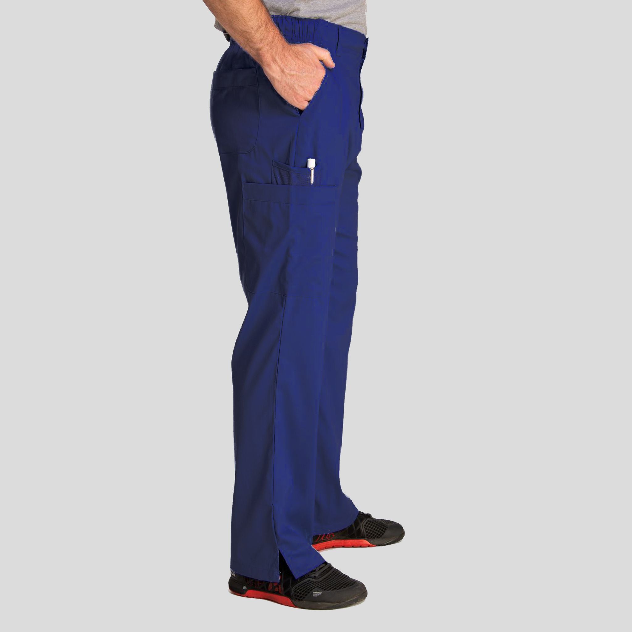 Men's Half Elastic Waistband Pant