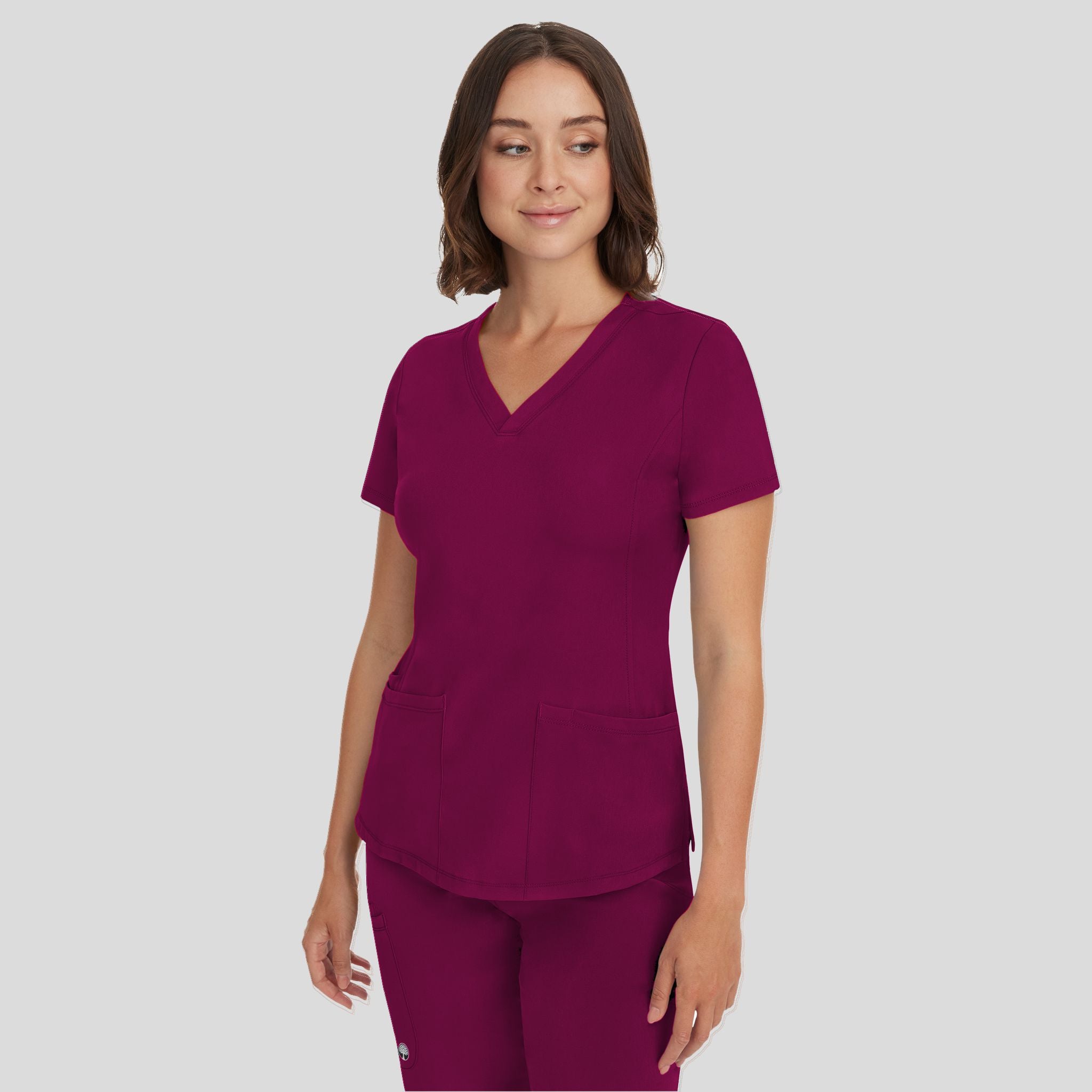 Women's Monica V-Neck Solid Scrub Top