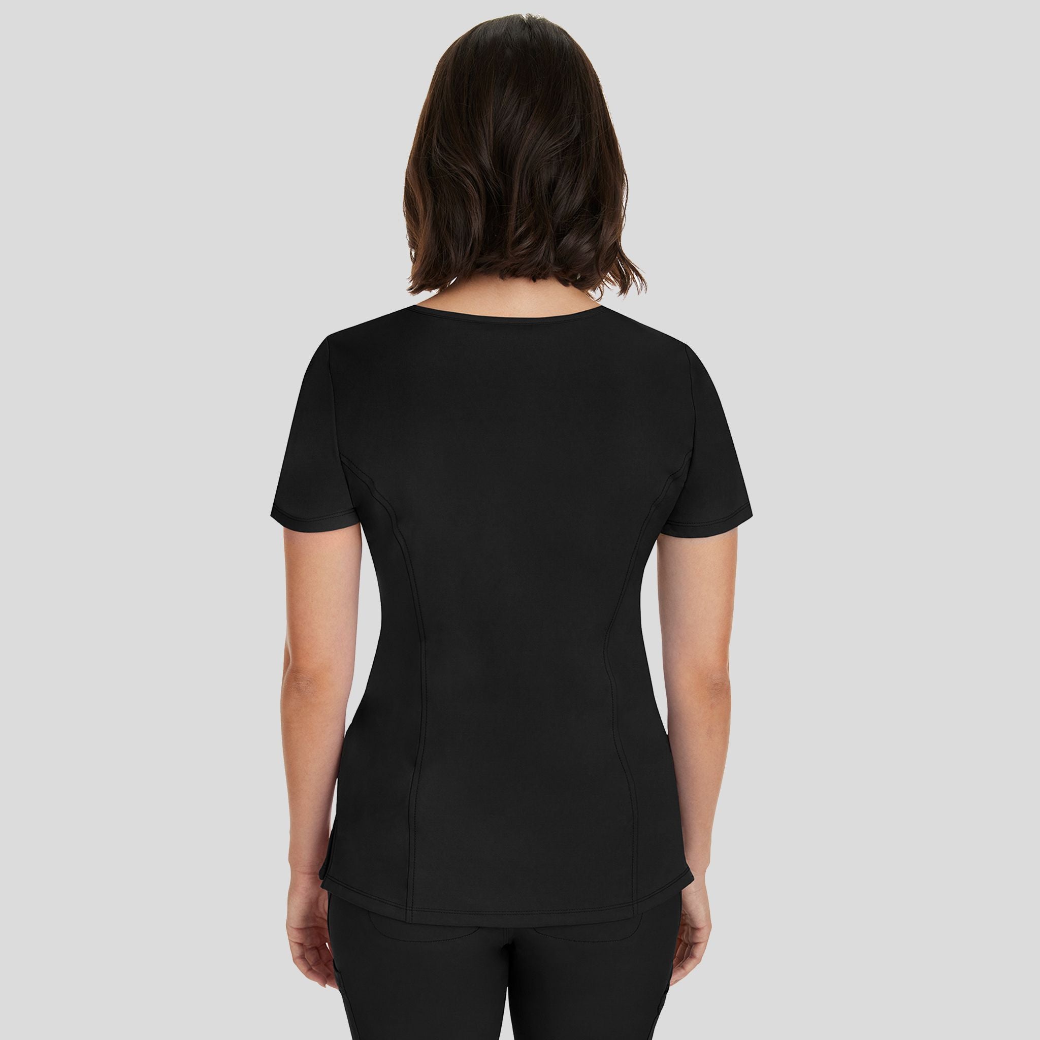 Women's Madison Mock Wrap Solid Scrub Top