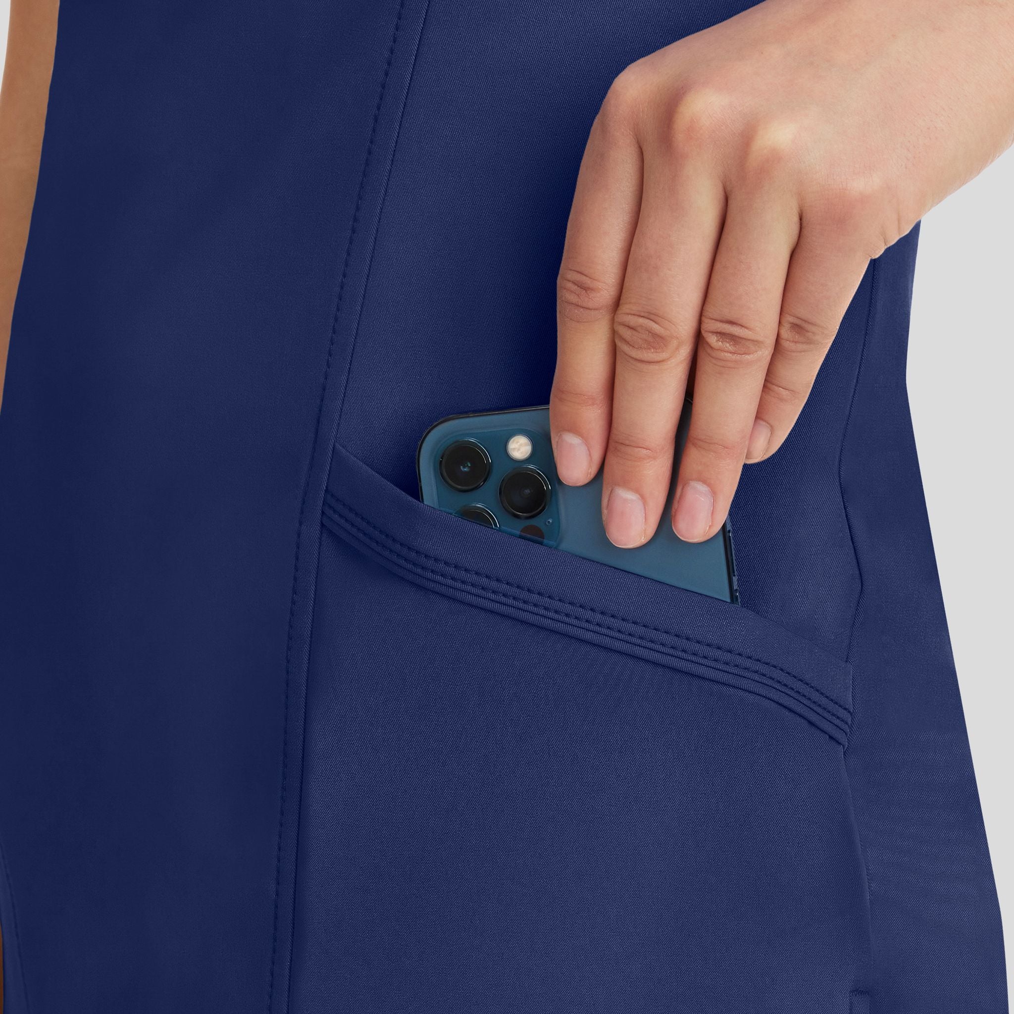 Women's Madison Mock Wrap Solid Scrub Top