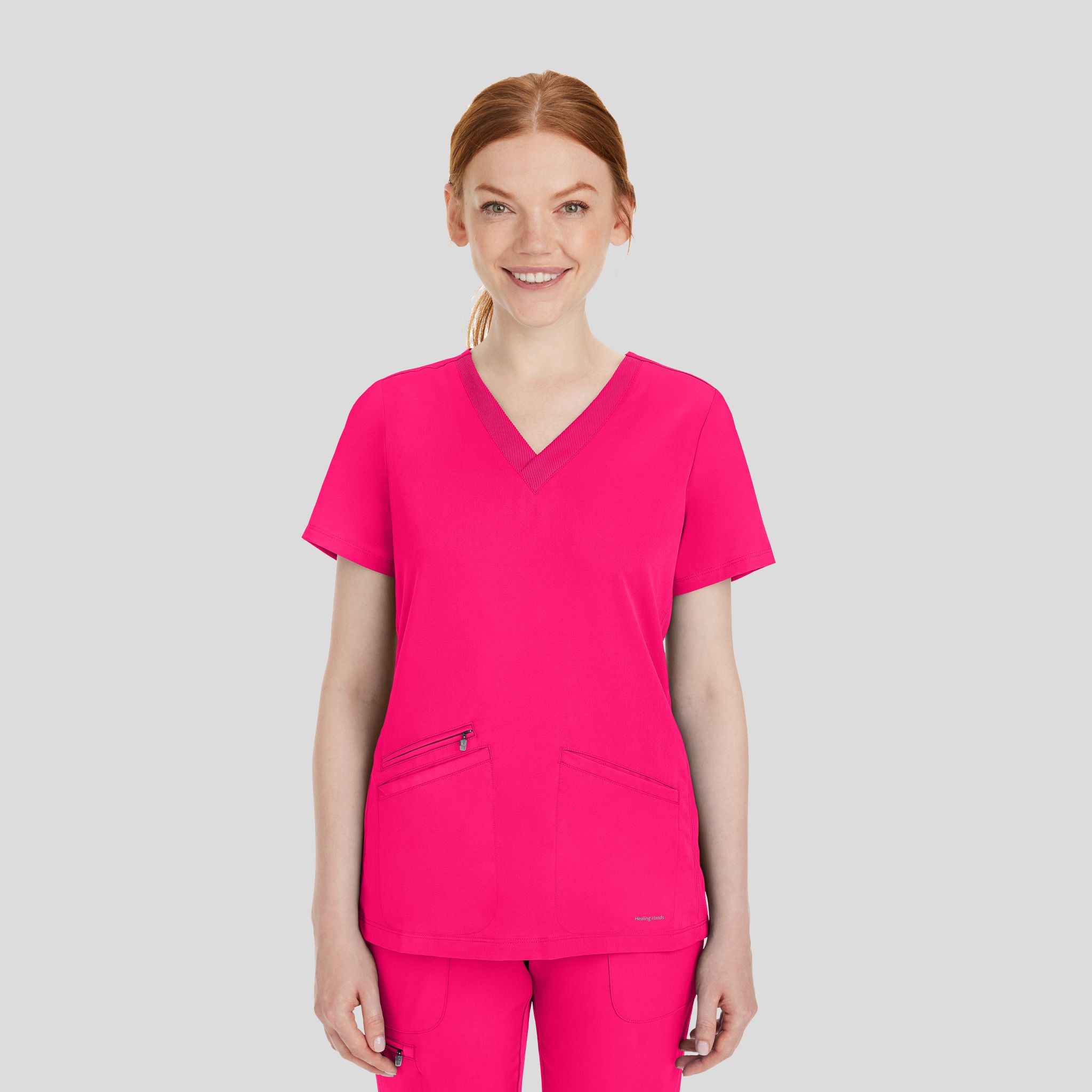 Women's Mariah Rib Trim Scrub Top