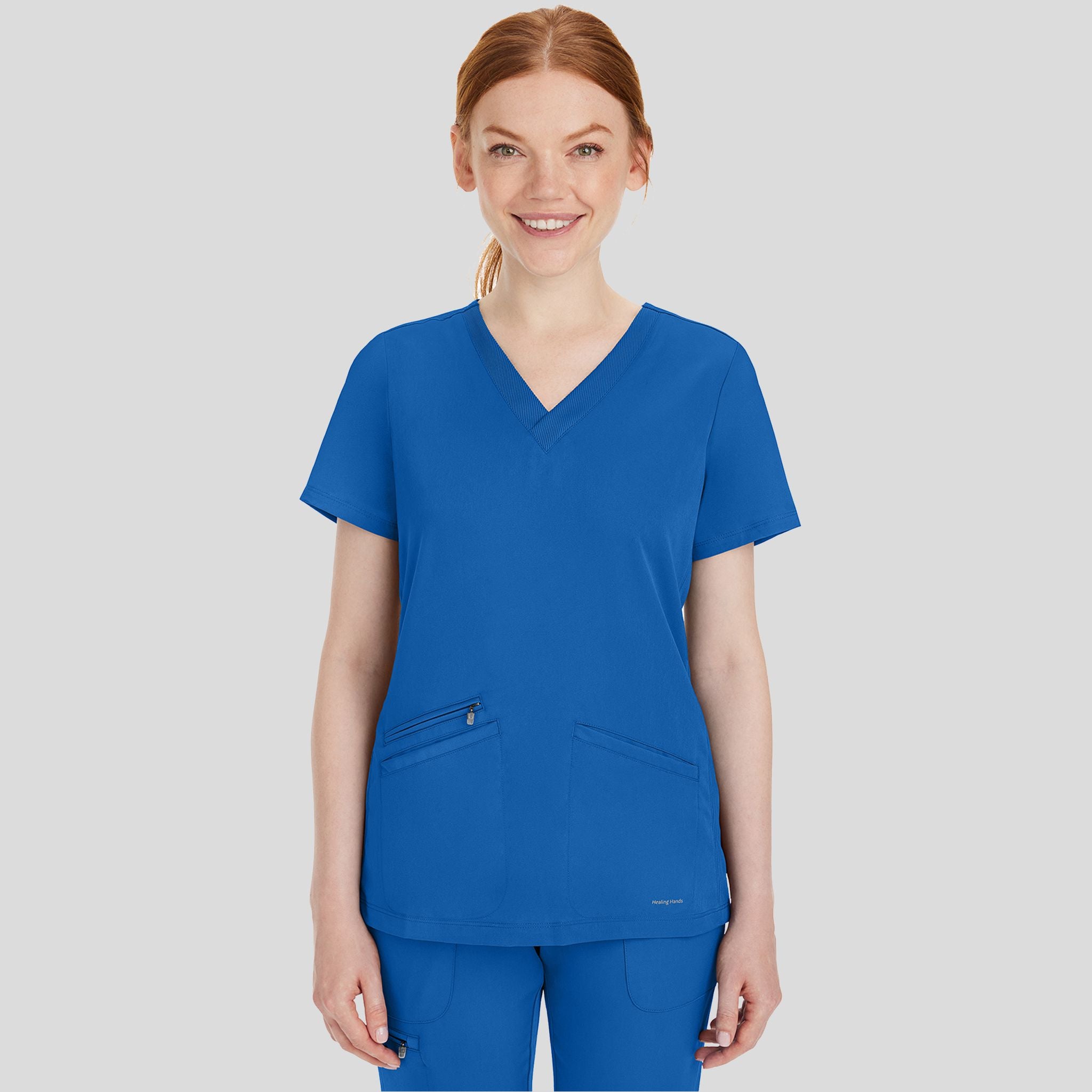 Women's Mariah Rib Trim Scrub Top