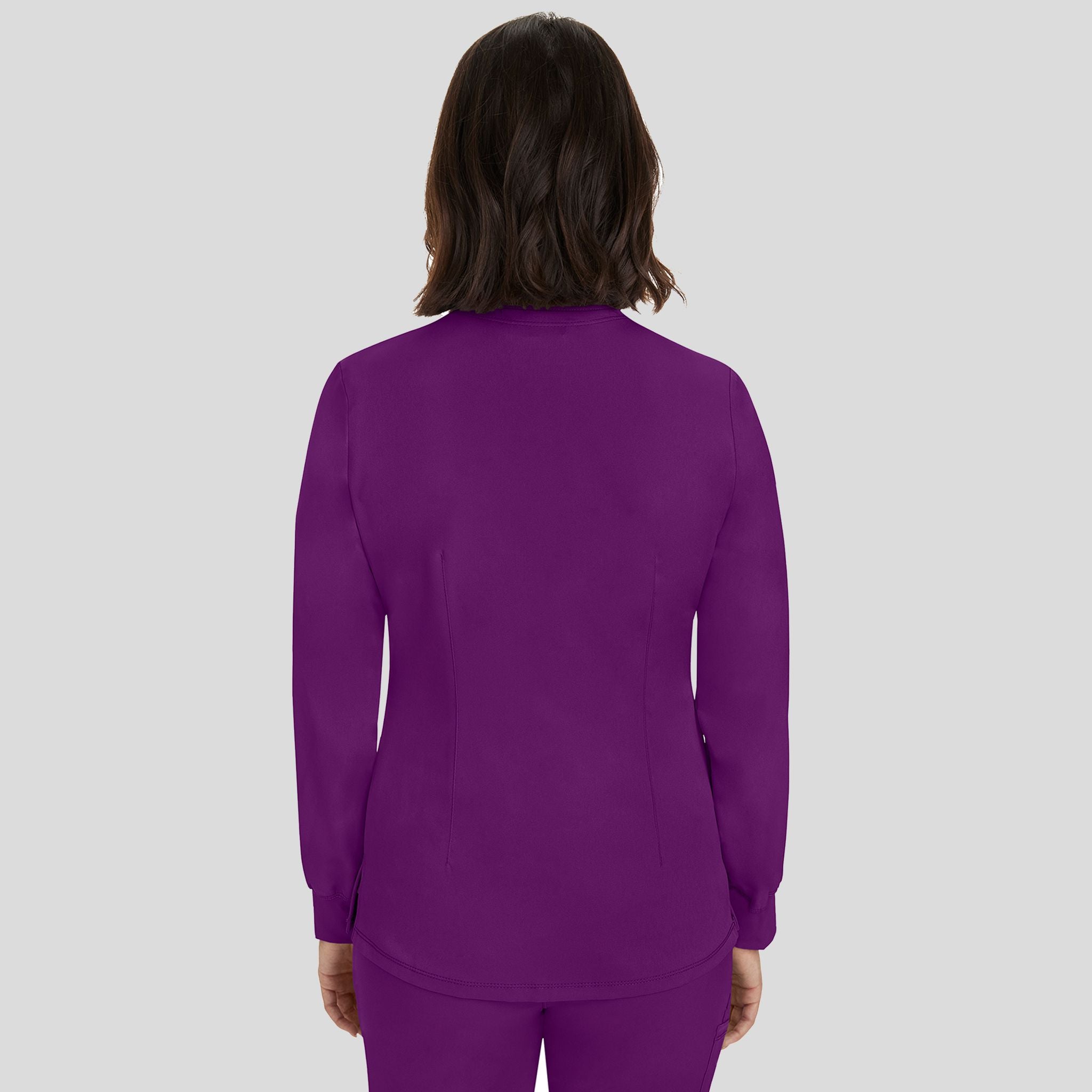 Women's Megan Button Front Solid Scrub Jacket