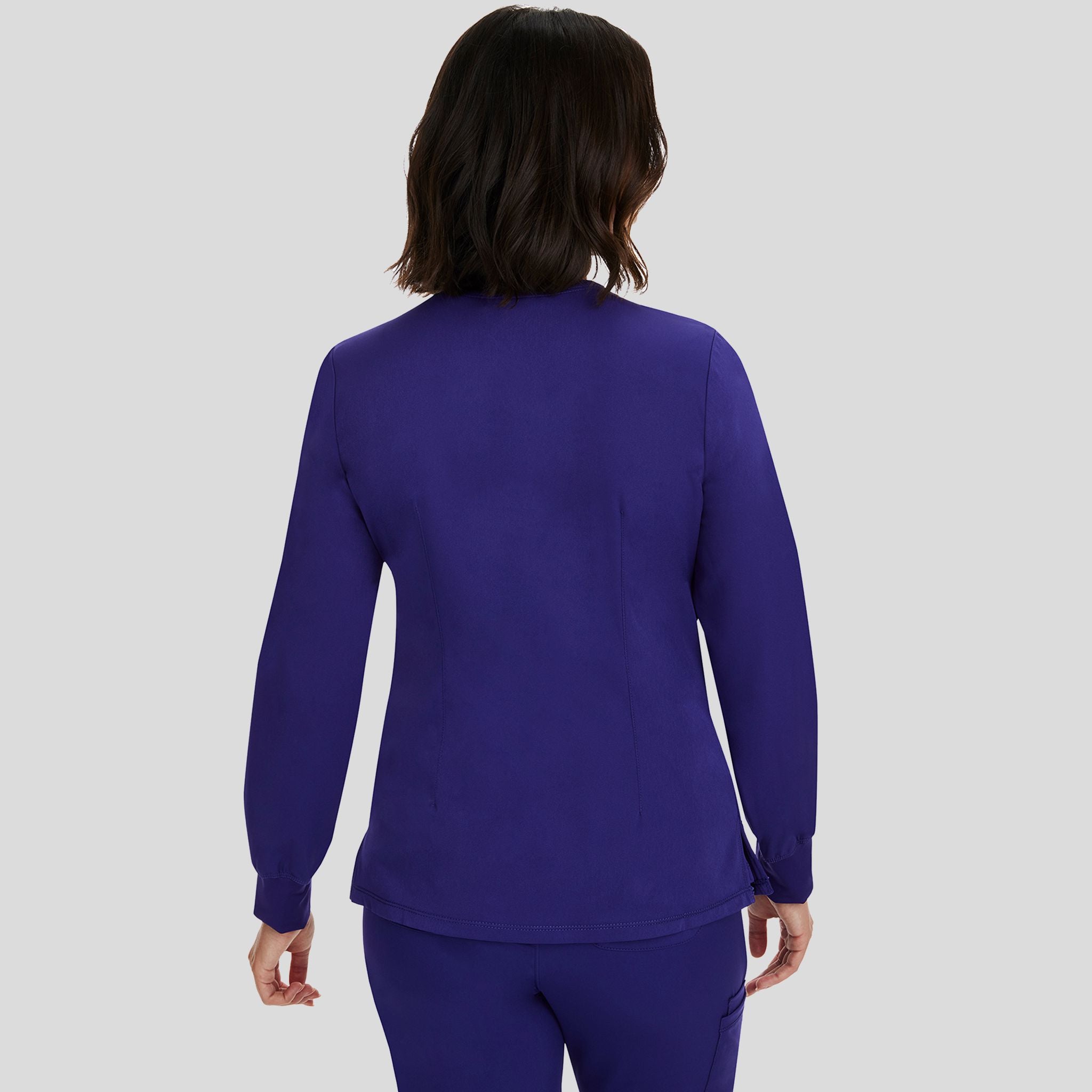 Women's Megan Button Front Solid Scrub Jacket