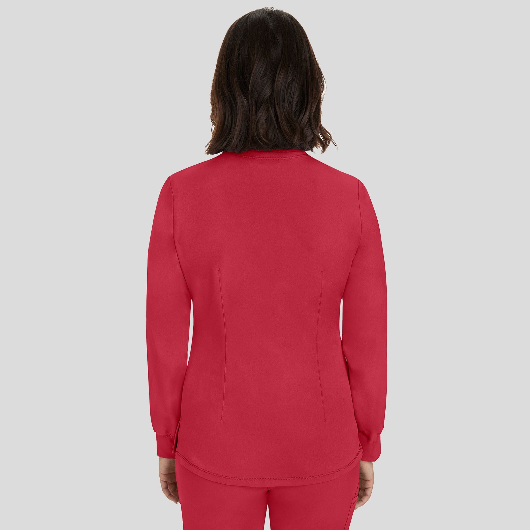 Women's Megan Button Front Solid Scrub Jacket