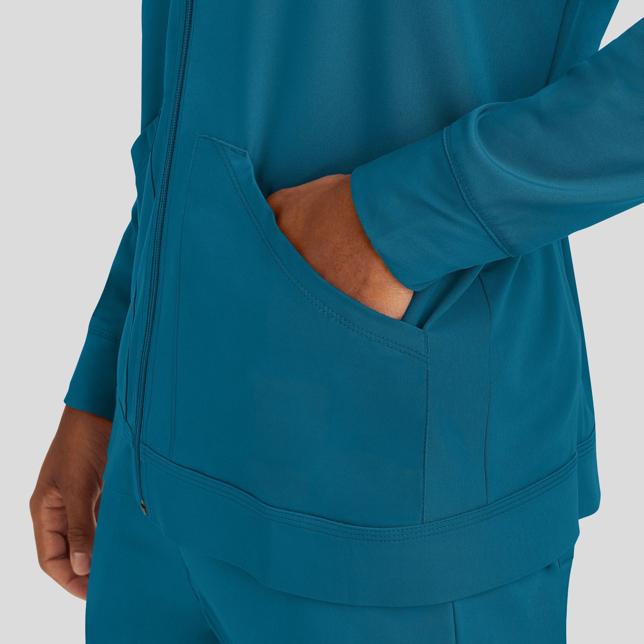 Men's Michael Zip Front Solid Scrub Jacket