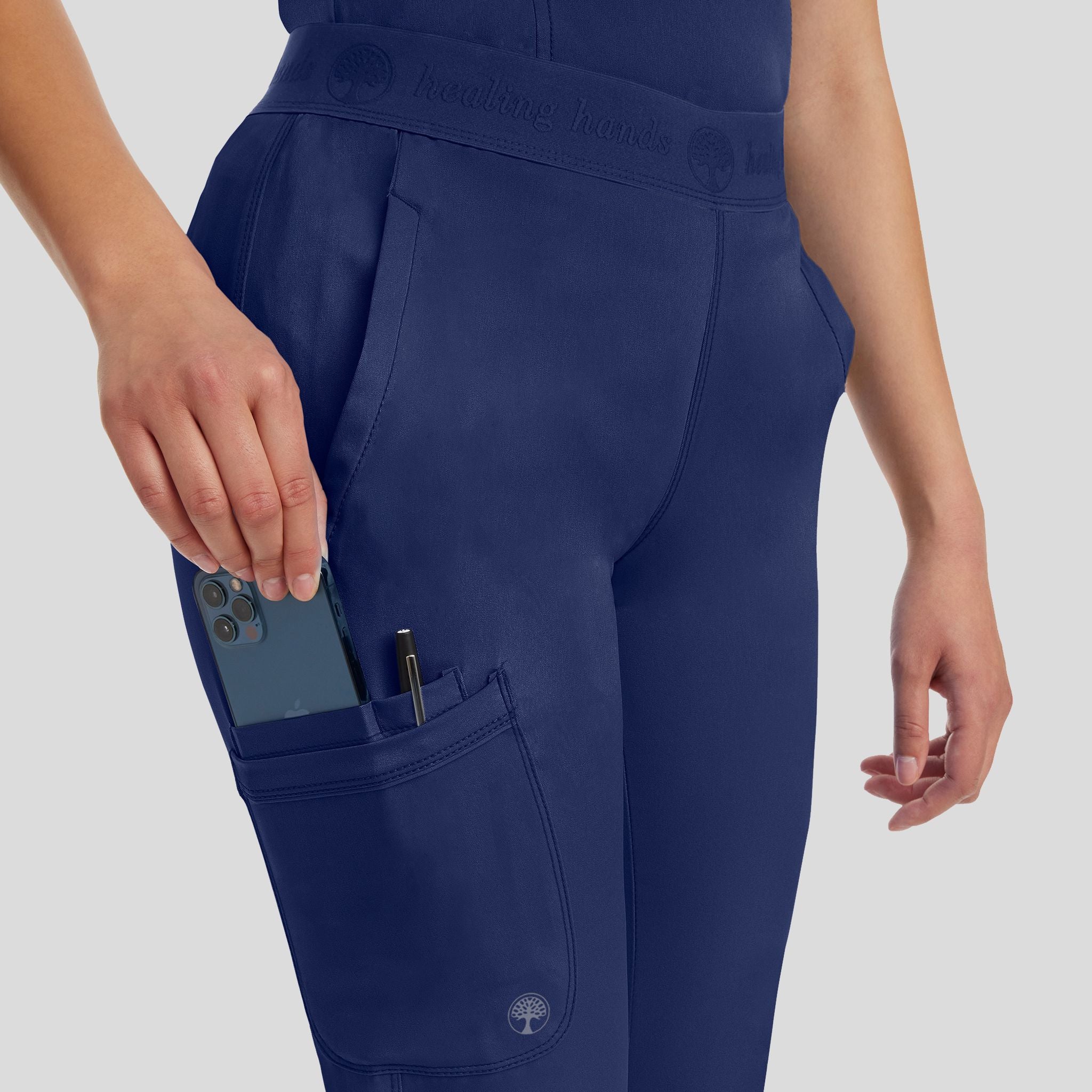 Women's Rachel Elastic Waistband Cargo Scrub Pant