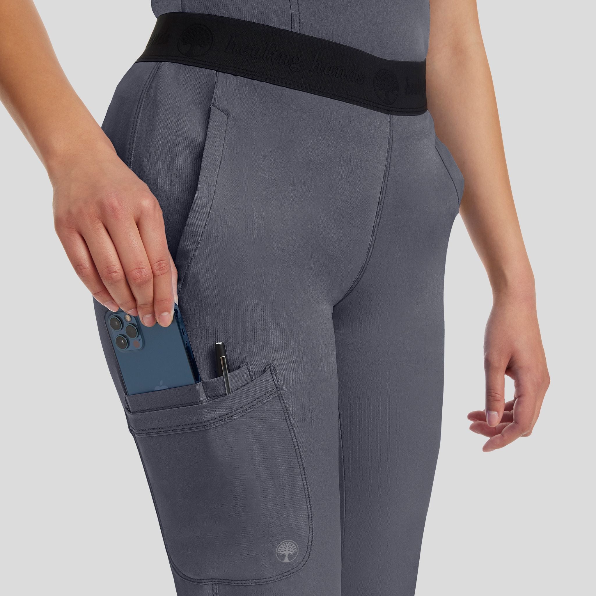 Women's Rachel Elastic Waistband Cargo Scrub Pant