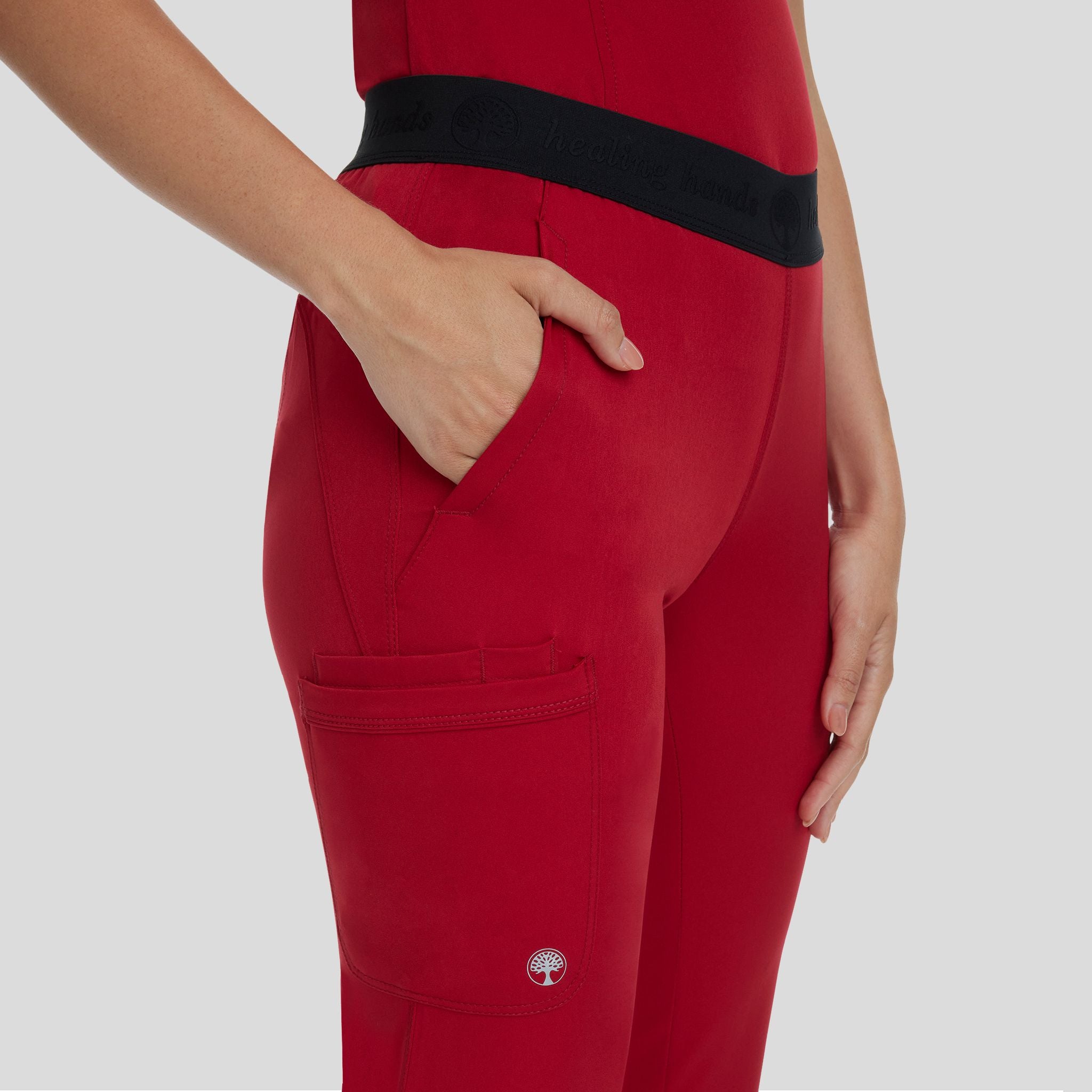 Women's Rachel Elastic Waistband Cargo Scrub Pant