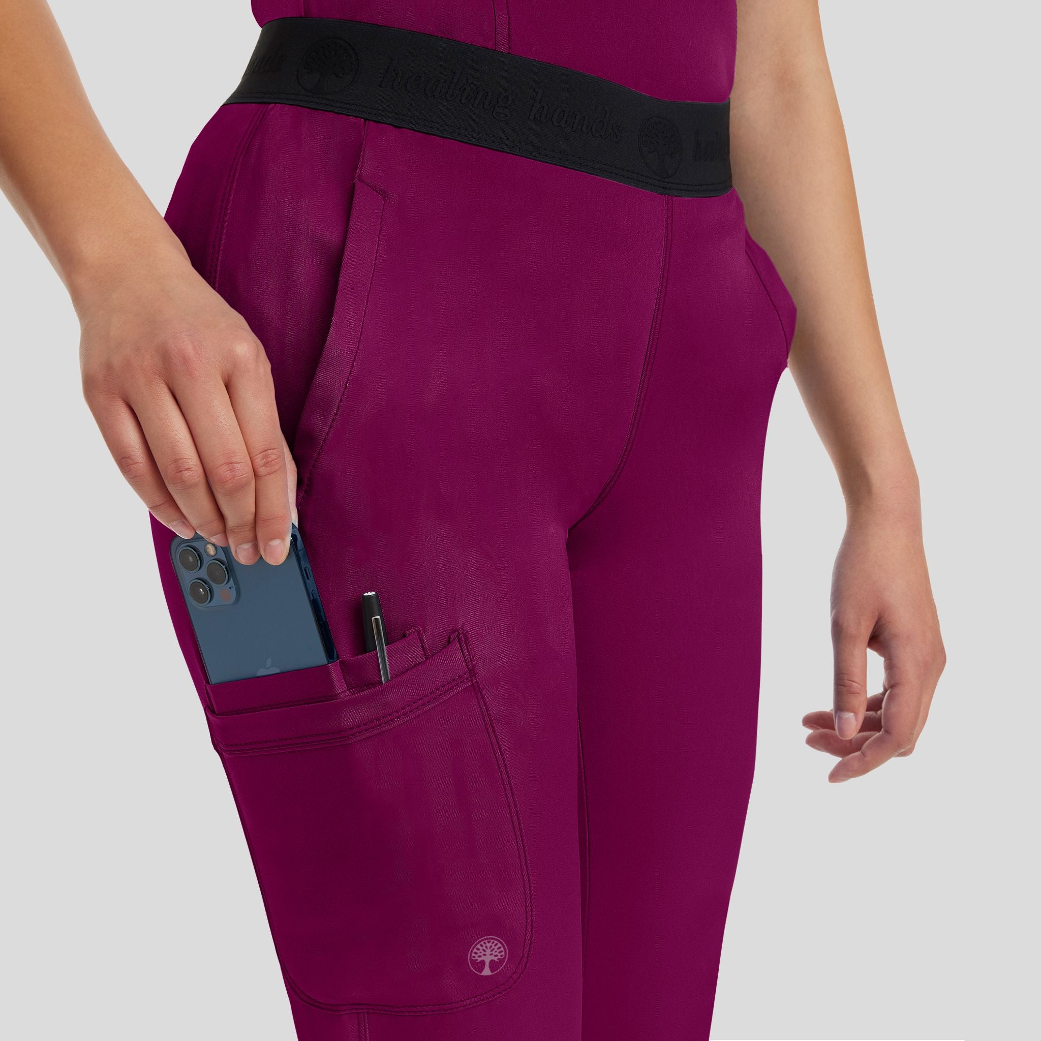 Women's Rachel Elastic Waistband Cargo Scrub Pant