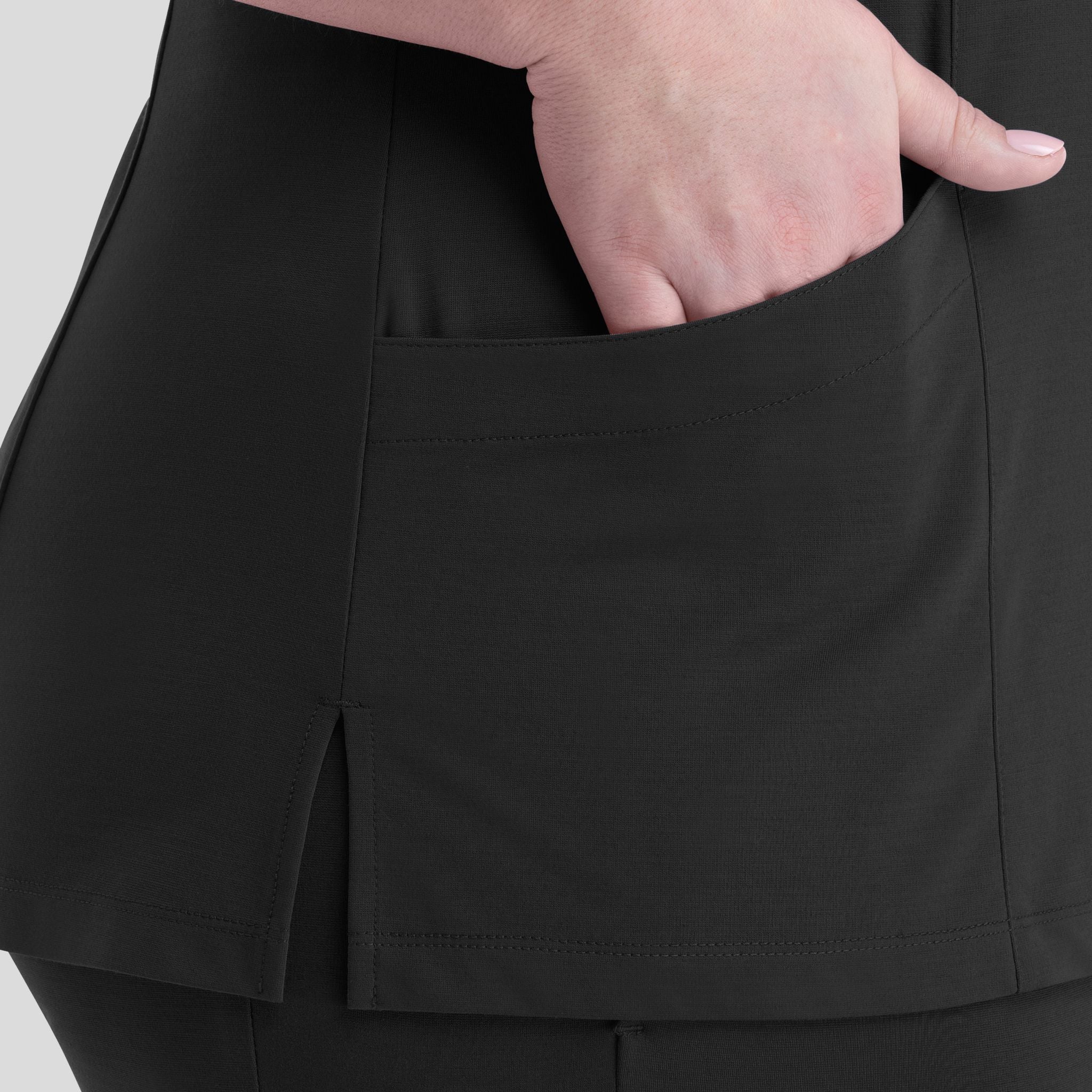 Women's Curved V-Neck Top