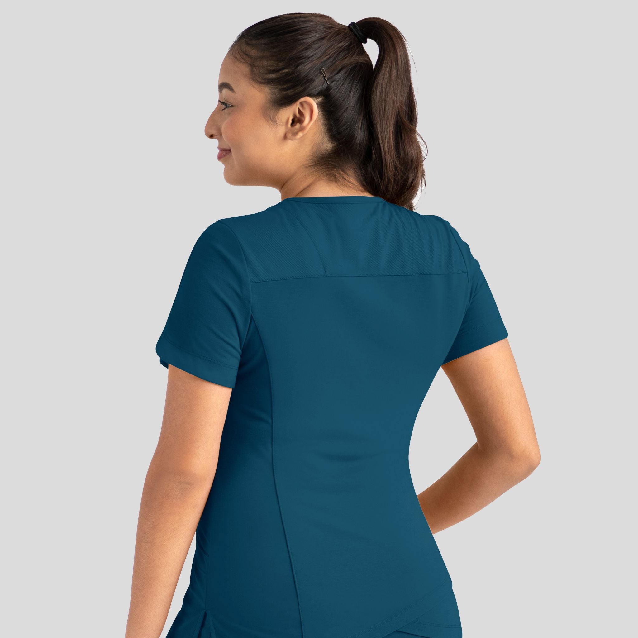 Women's Curved V-Neck Top