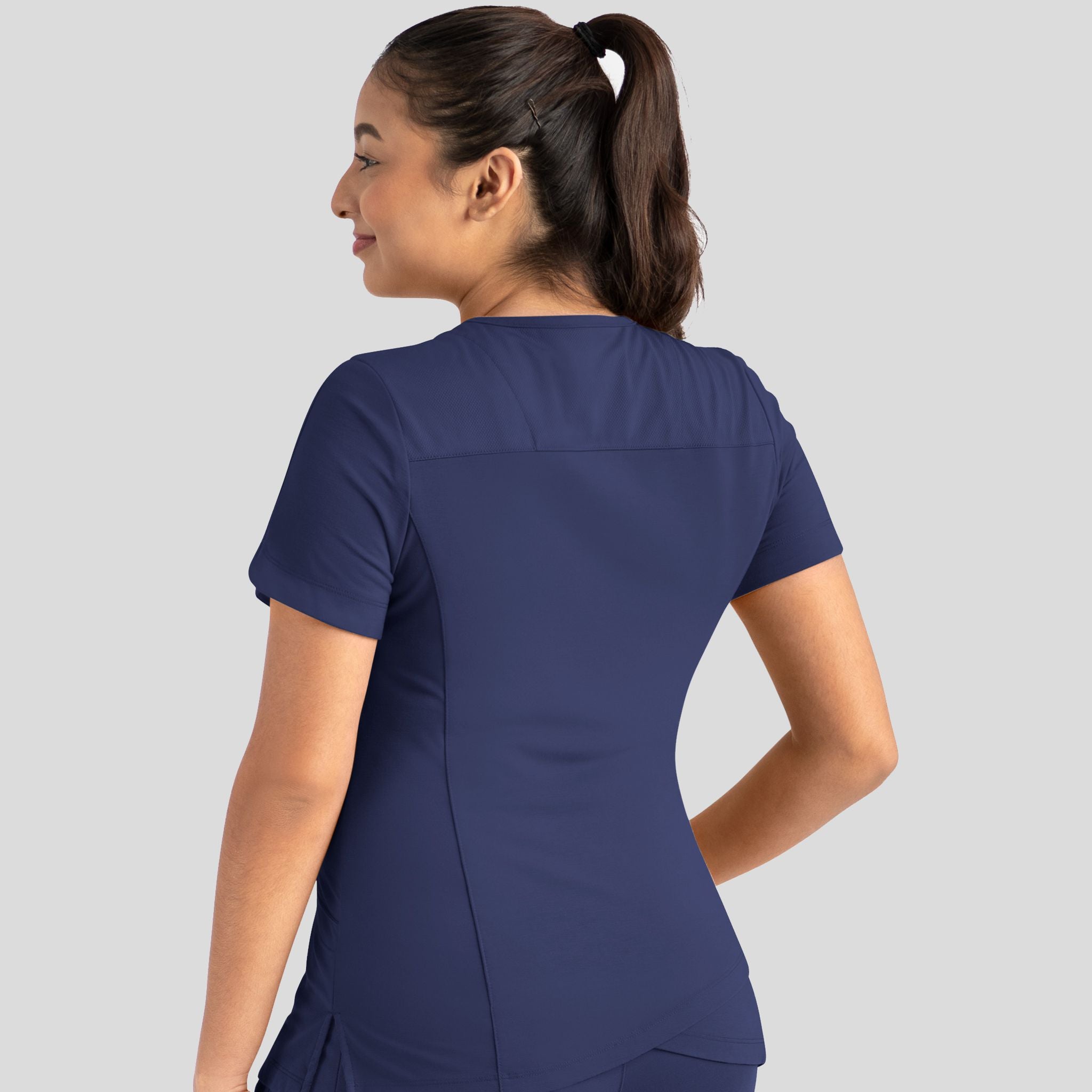 Women's Curved V-Neck Top