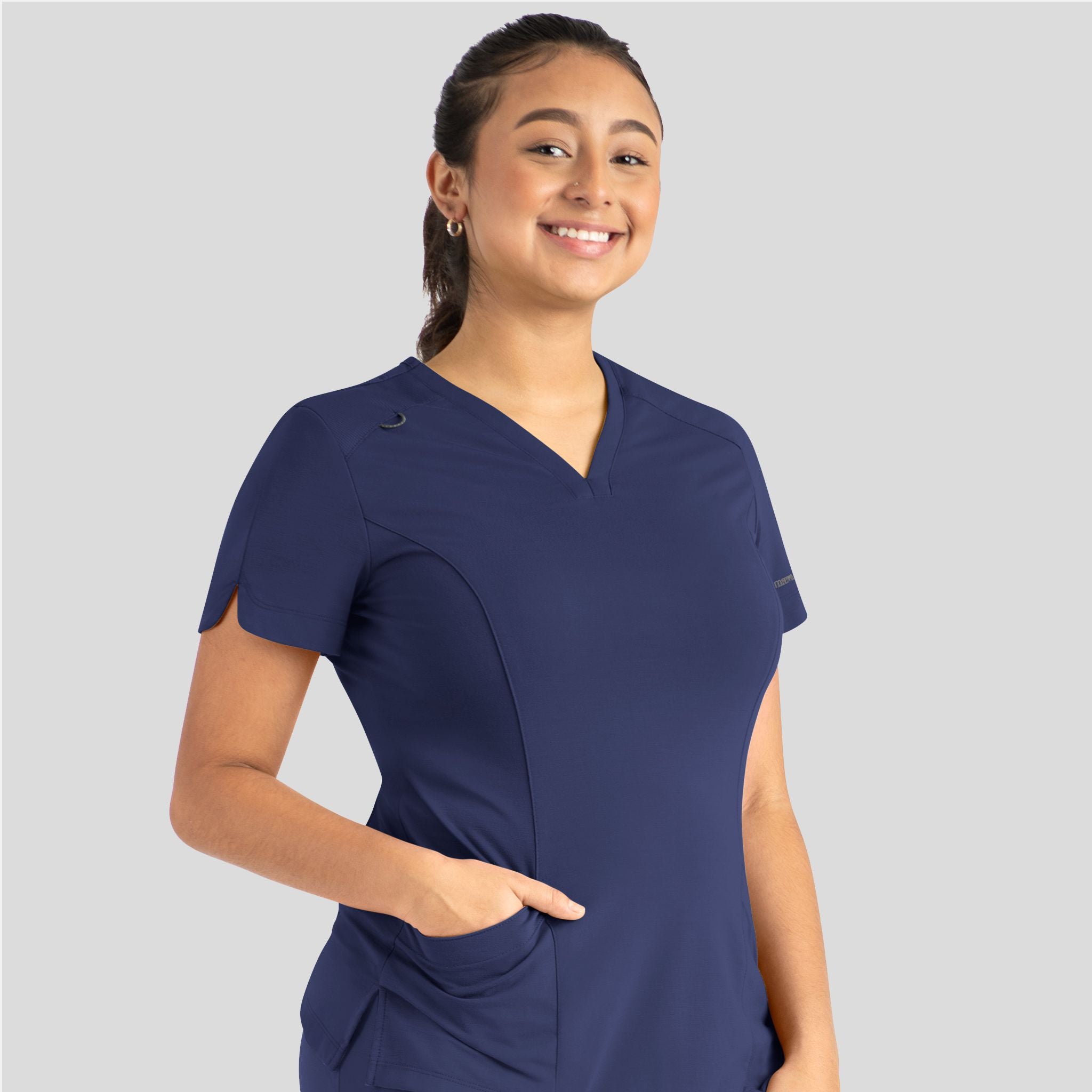 Women's Curved V-Neck Top