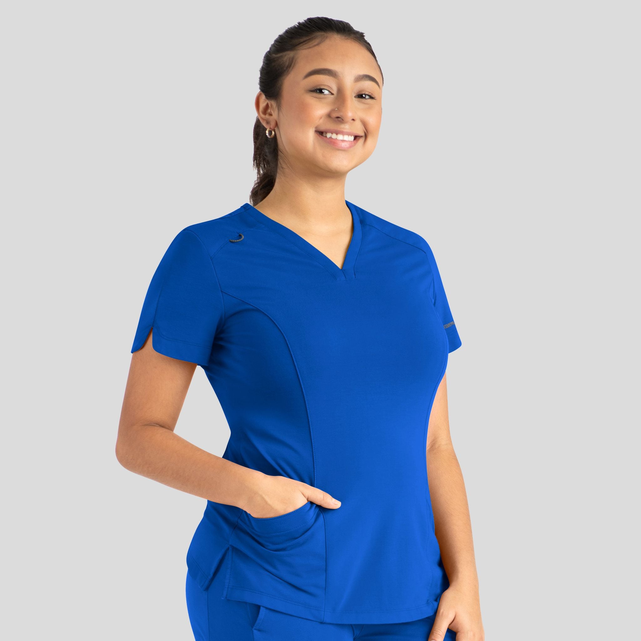 Women's Curved V-Neck Top