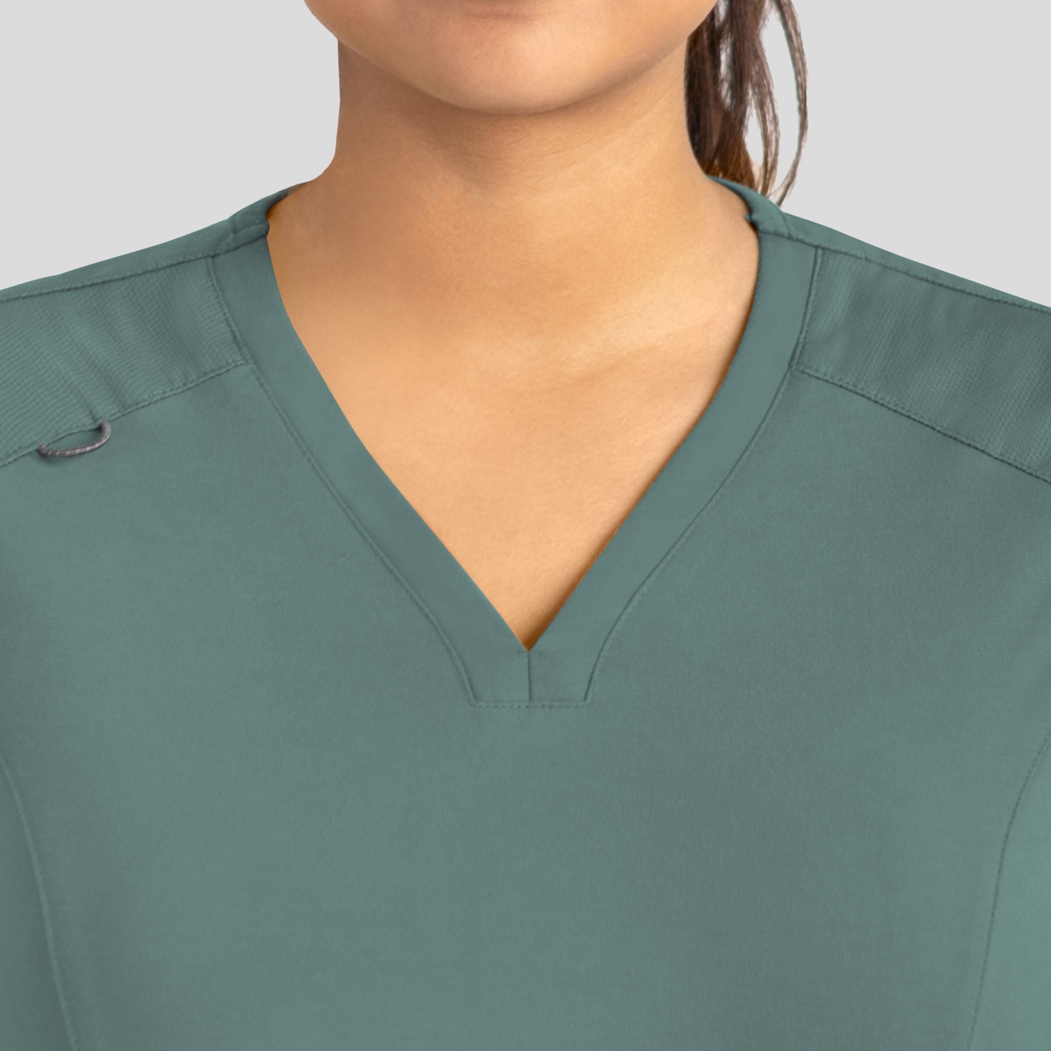 Women's Curved V-Neck Top