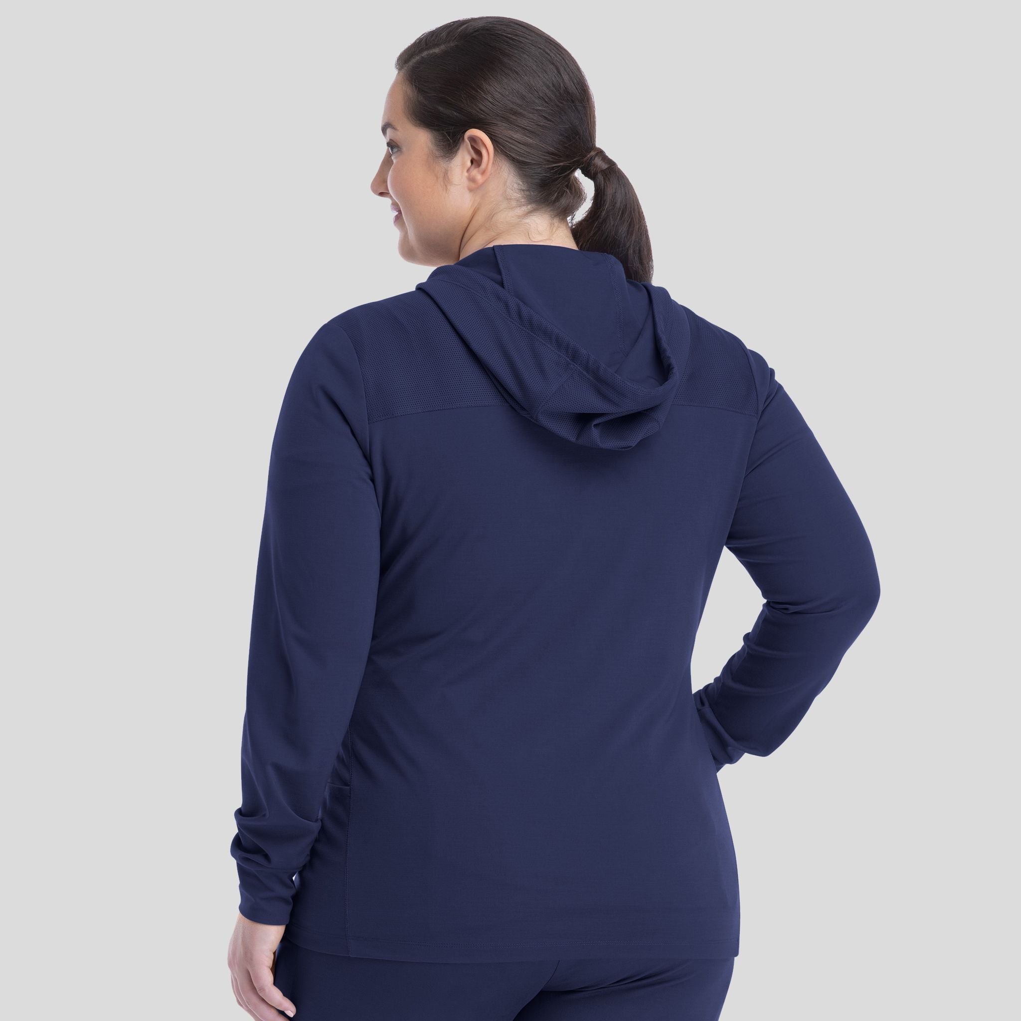 Women's Hooded Zip Front Jacket | Blue