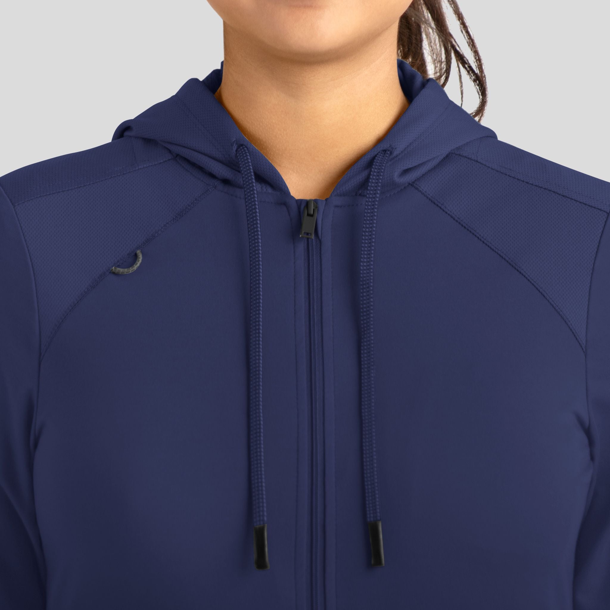 Women's Hooded Zip Front Jacket | Blue